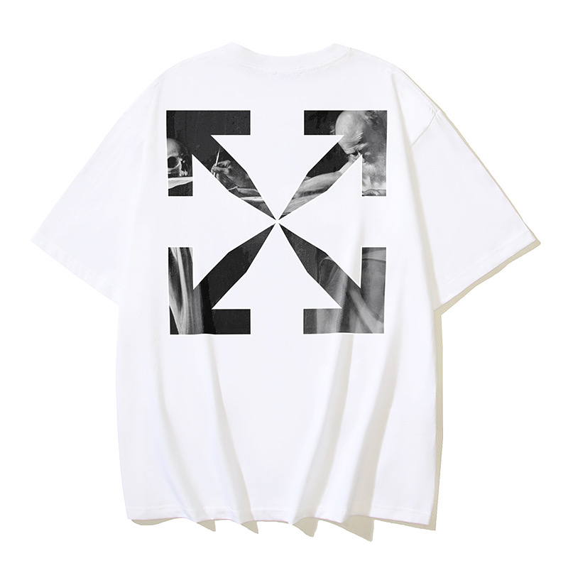 Off-White Caravaggio Arrow Print T-Shirt Fashion Short Sleeve Tops 2 i1750382019178 8138 0 0