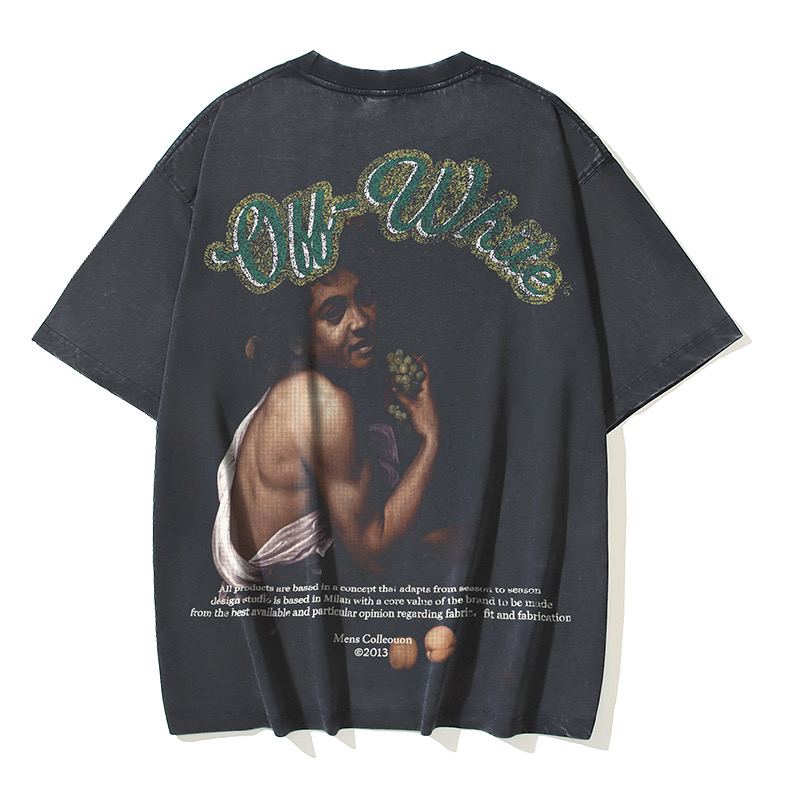 Off-White Caravaggio Print T-Shirt Vintage Style - S to XL Sizes 2 i1750383951348 3340 0 0
