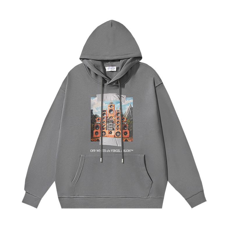 Off-White Men's Black Speaker Print Cotton Hoodie - Sizes S to XL 3 i1760781220451 1239 0 2