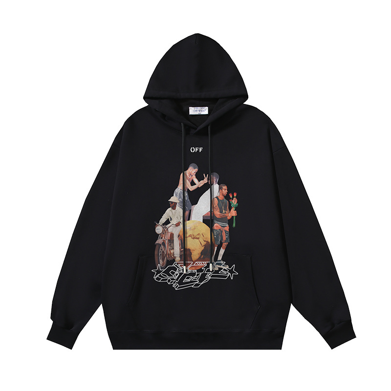 Off-White White Graphic Print Cotton Hoodie Sweatshirt Pullover Jumper 3 i1760782076656 8913 0 2