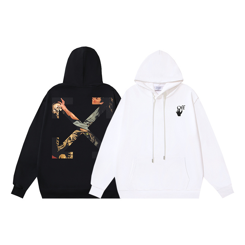 Off-White Caravaggio Arrow Print Hoodie Sweatshirt Pullover Jumper