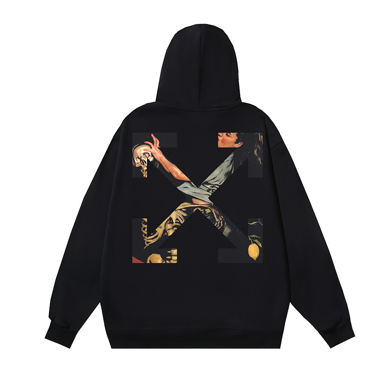 Off-White Caravaggio Painting Arrows Black Hoodie - Size S to XL
