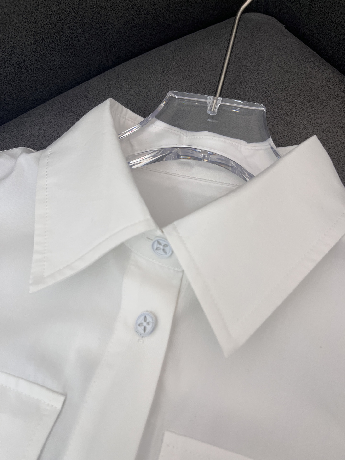louis vuitton gathered cotton short sleeved shirt