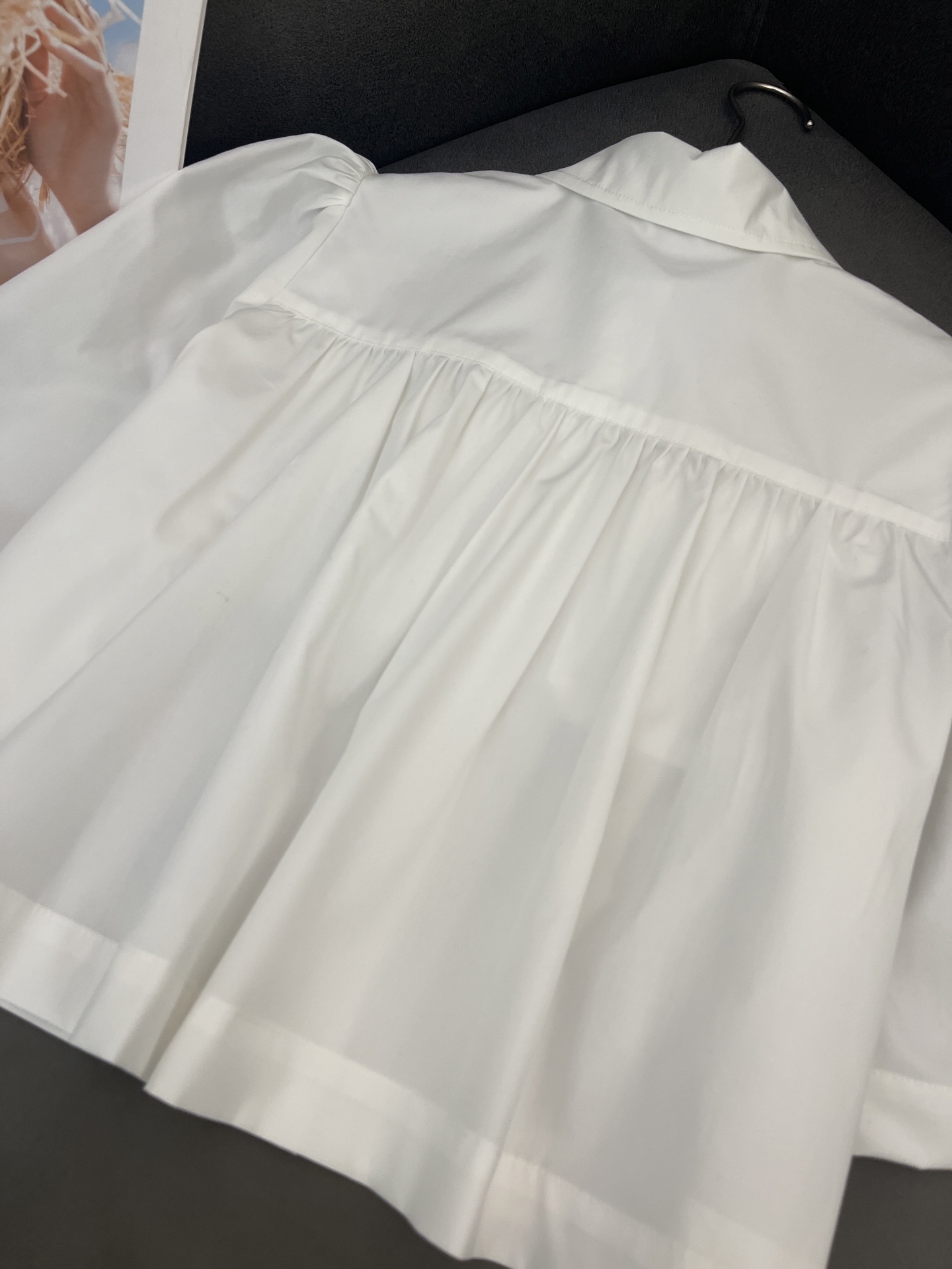 louis vuitton gathered cotton short sleeved shirt