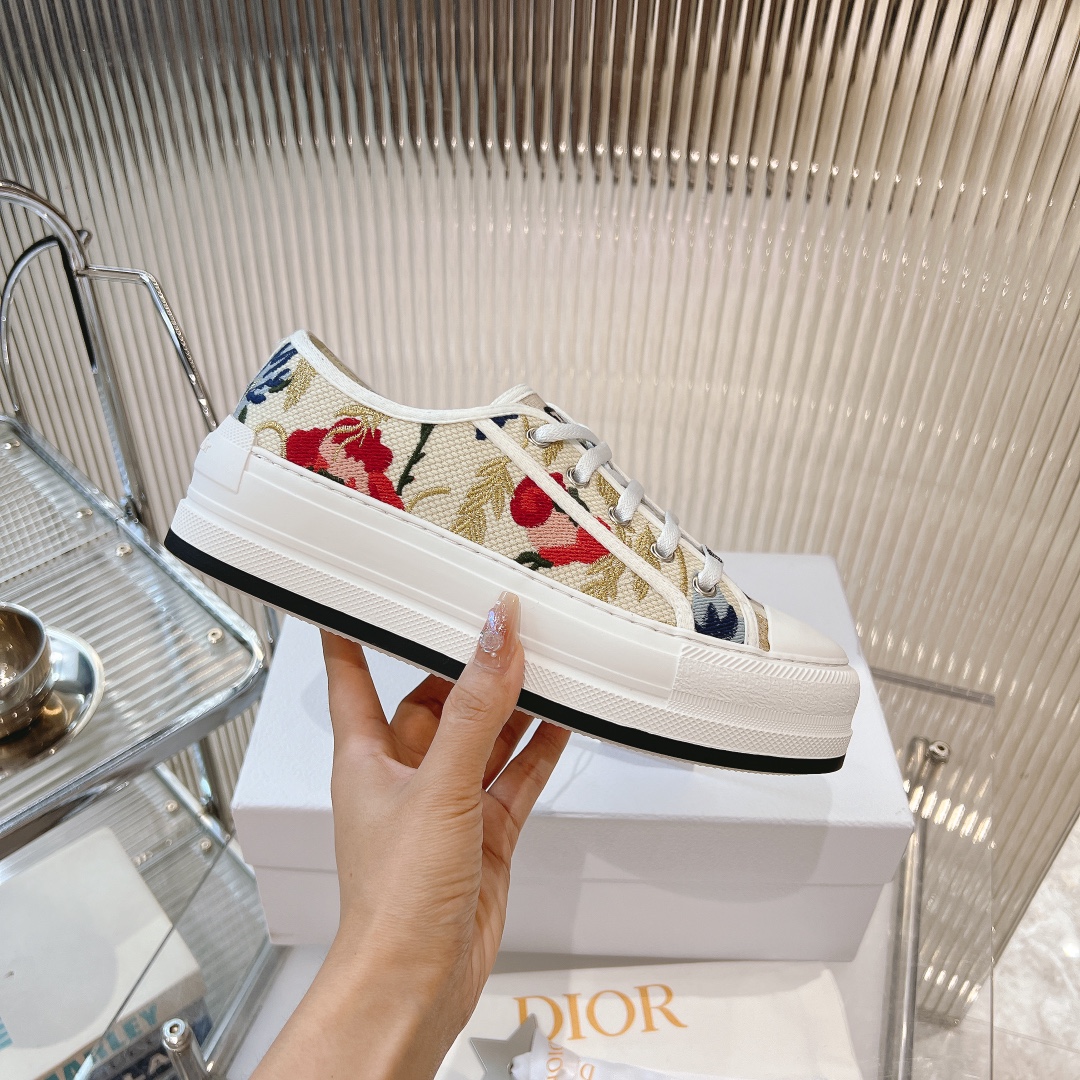 Dior Sneakers Canvas Shoes Fake Cheap best online
 Embroidery Canvas Cotton Cowhide PU TPU Oblique Casual