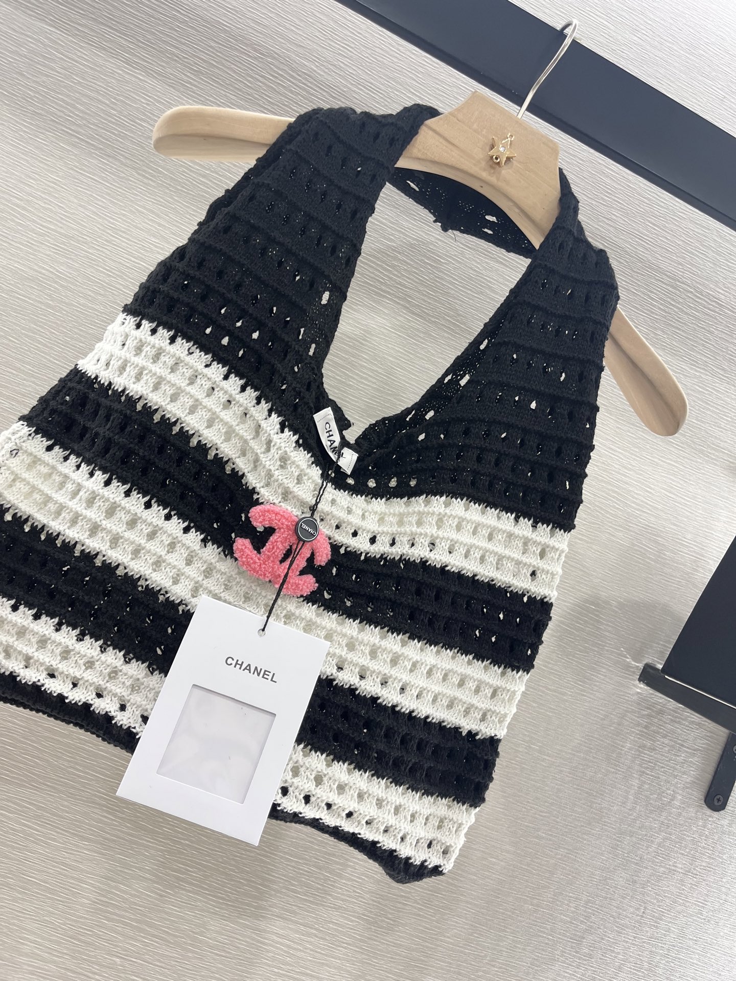 Chanel Striped Knit Shoulder Bag, Luxurious Cashmere, Designer Handbag 3 i1746986121798 6693 0 3