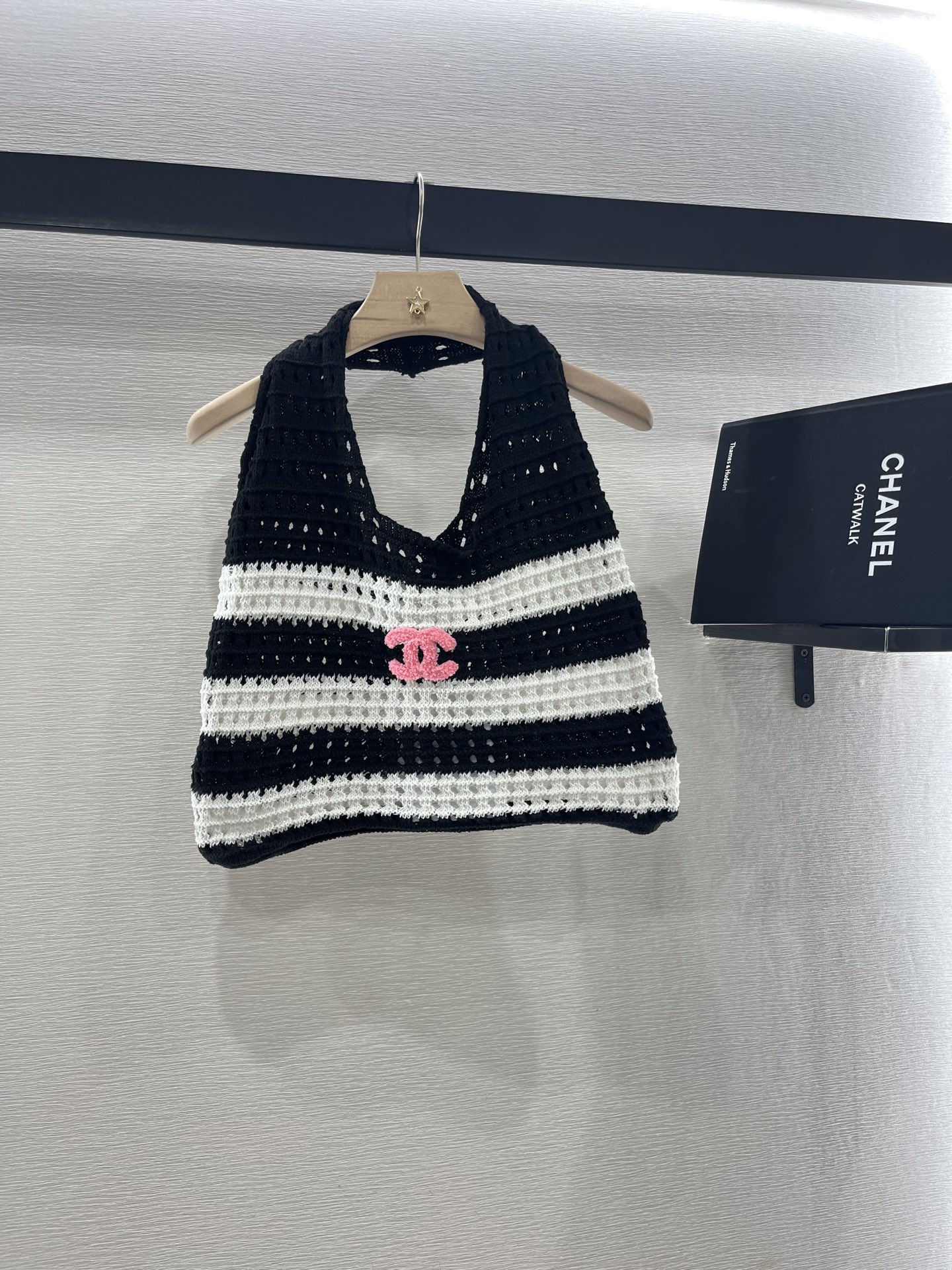 Chanel Striped Knit Shoulder Bag, Luxurious Cashmere, Designer Handbag 1 i1746986125609 7846 0 1