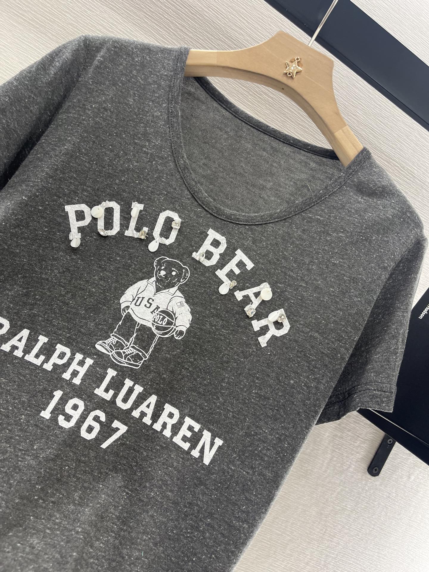 Ralph Lauren Women's Polo Bear Linen-Blend Tee, Gray, S-L 7 i1746986891240 9915 0 5