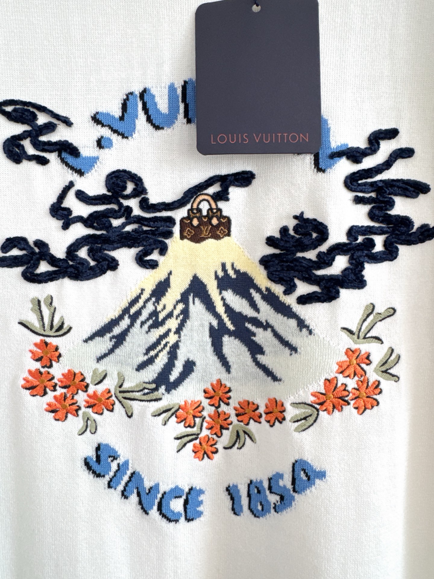 Louis Vuitton x Nigo White Jersey Crew Neck T-Shirt with Embroidery 9 i1754727495887 3563 0 7