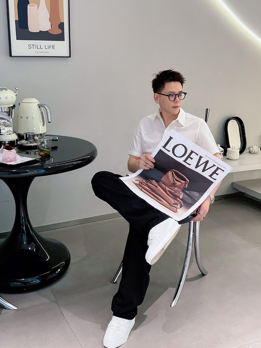 🇫🇷 D&G 杜嘉班纳 *2026帅气修身备款短袖衬衫，100%鲁泰丝滑面料，舒服透气，休闲衬衣，简约时