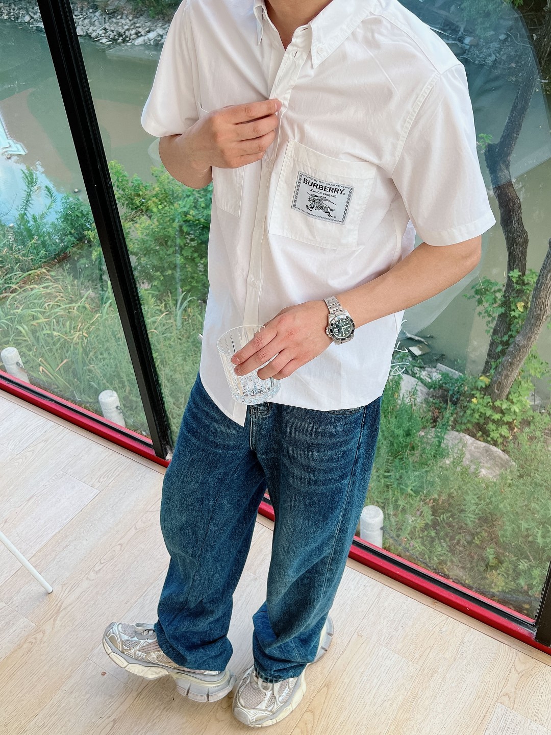 🇫🇷BURBERRY新品！26SS 战马徽标短袖衬衫 原版国内5500购入！骑士旗帜写着拉丁语