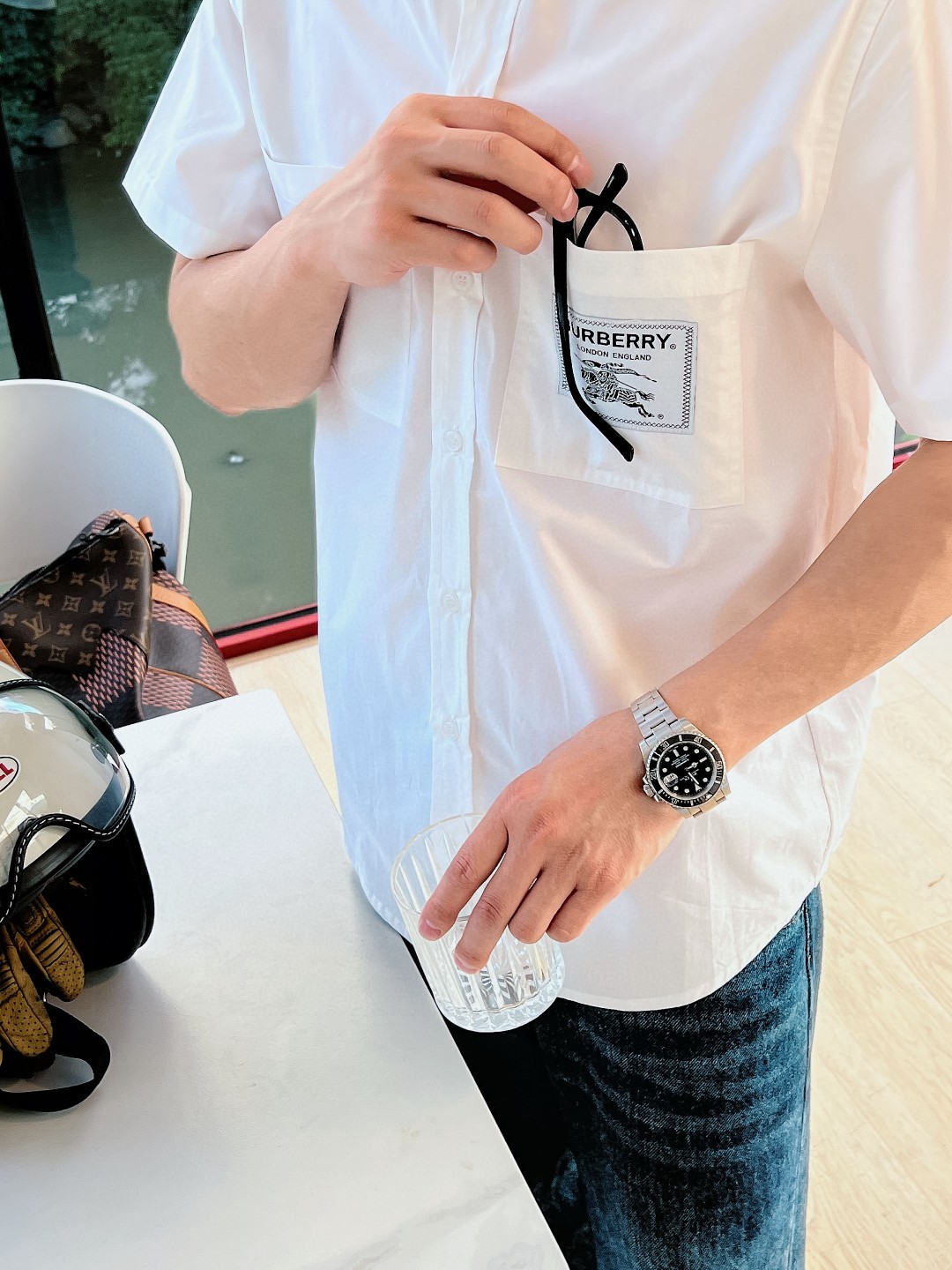 🇫🇷BURBERRY新品！26SS 战马徽标短袖衬衫 原版国内5500购入！骑士旗帜写着拉丁语
