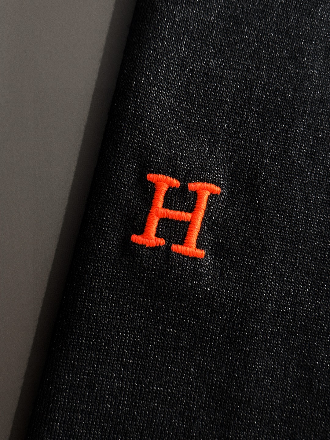 Hermès Men's Black Polo Shirt with Orange Trim, Short Sleeve T-Shirt 4 a1752309119226 4583