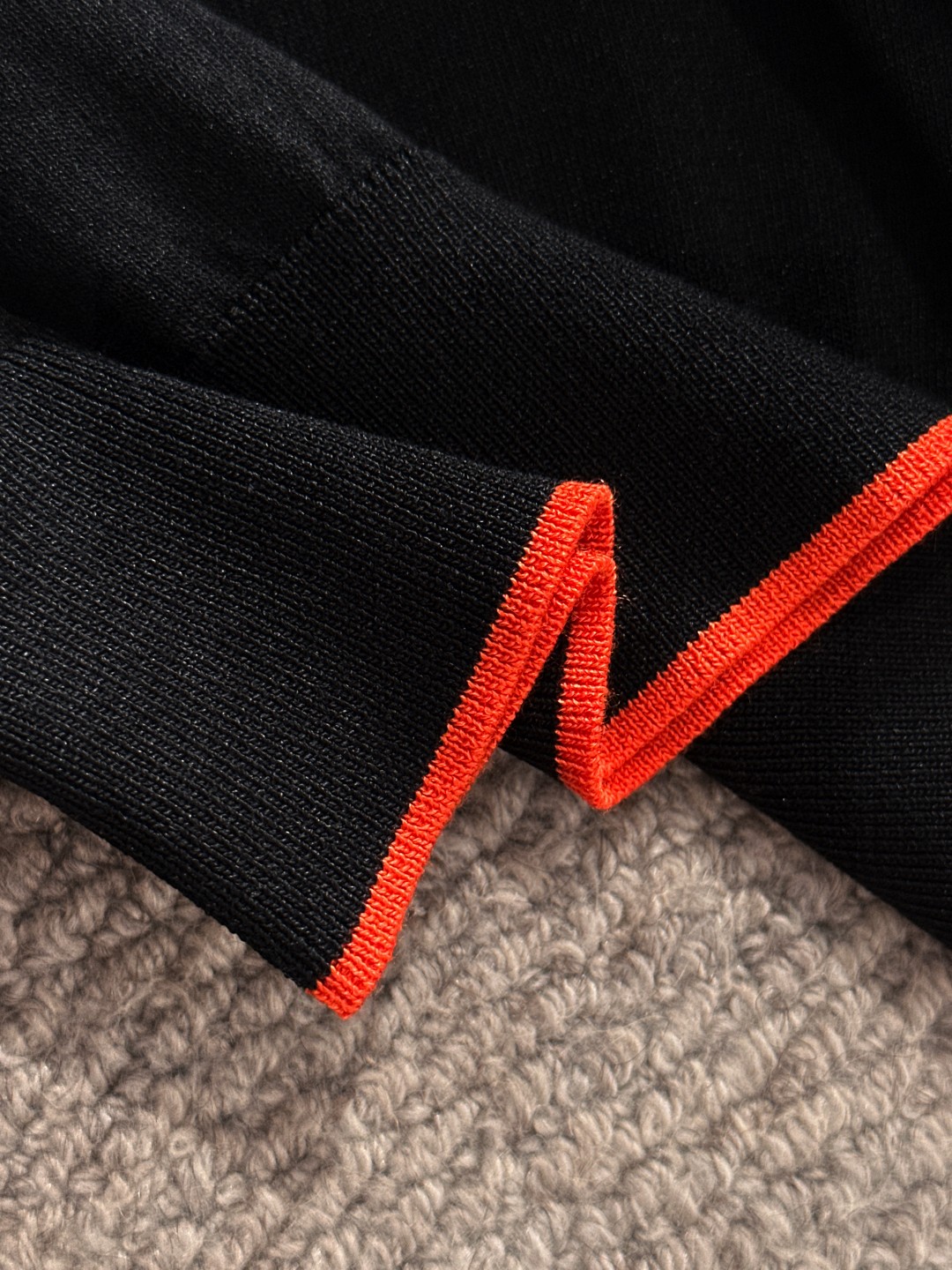 Hermès Men's Black Polo Shirt with Orange Trim, Short Sleeve T-Shirt 8 a1752309120507 6041