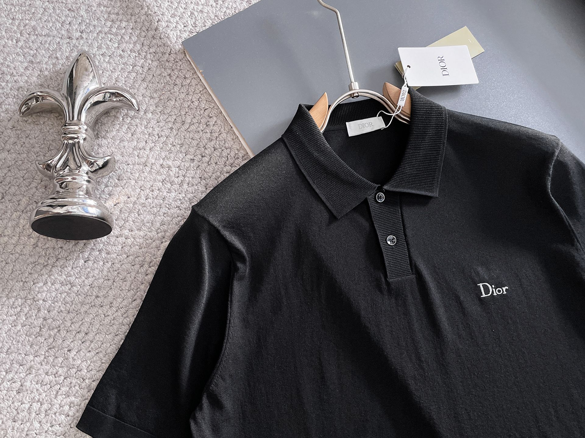 DIORI🇮🇹 翻领POLO 针织短袖材质 桑蚕丝 棉适用季节春 夏 秋,领型圆领袖长短袖袖型常规袖衣长