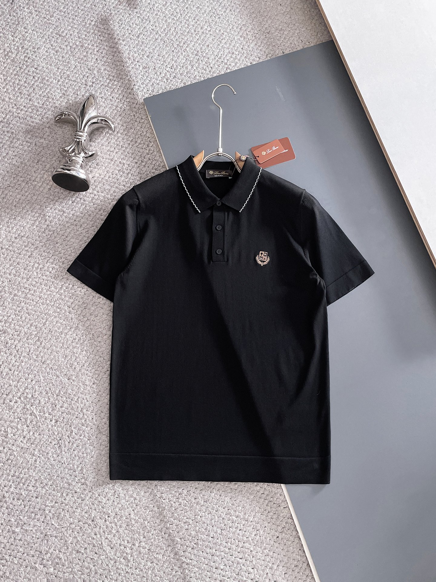 Loro pianaI🇮🇹 翻领POLO 针织短袖材质 桑蚕丝 棉适用季节春 夏 秋,领型圆领袖长短袖袖