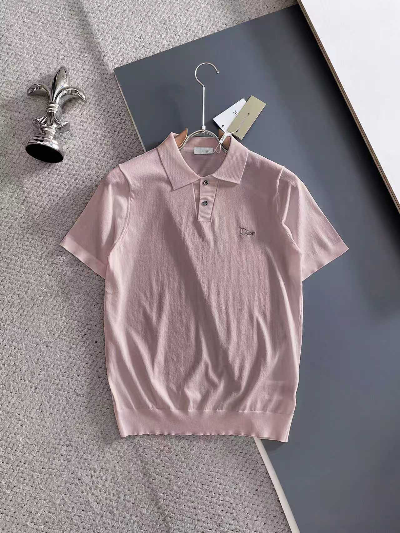 DIORI🇮🇹 翻领POLO 针织短袖材质 桑蚕丝 棉适用季节春 夏 秋,领型圆领袖长短袖袖型常规袖衣长