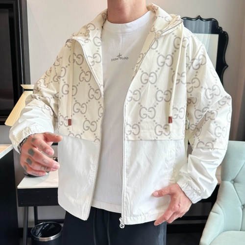 Gucci 2025 Fashionable Windbreaker Jacket with Logo, Imported Fabric 1 Gucci 2025 Fashionable Windbreaker Jacket with Logo, Imported Fabric