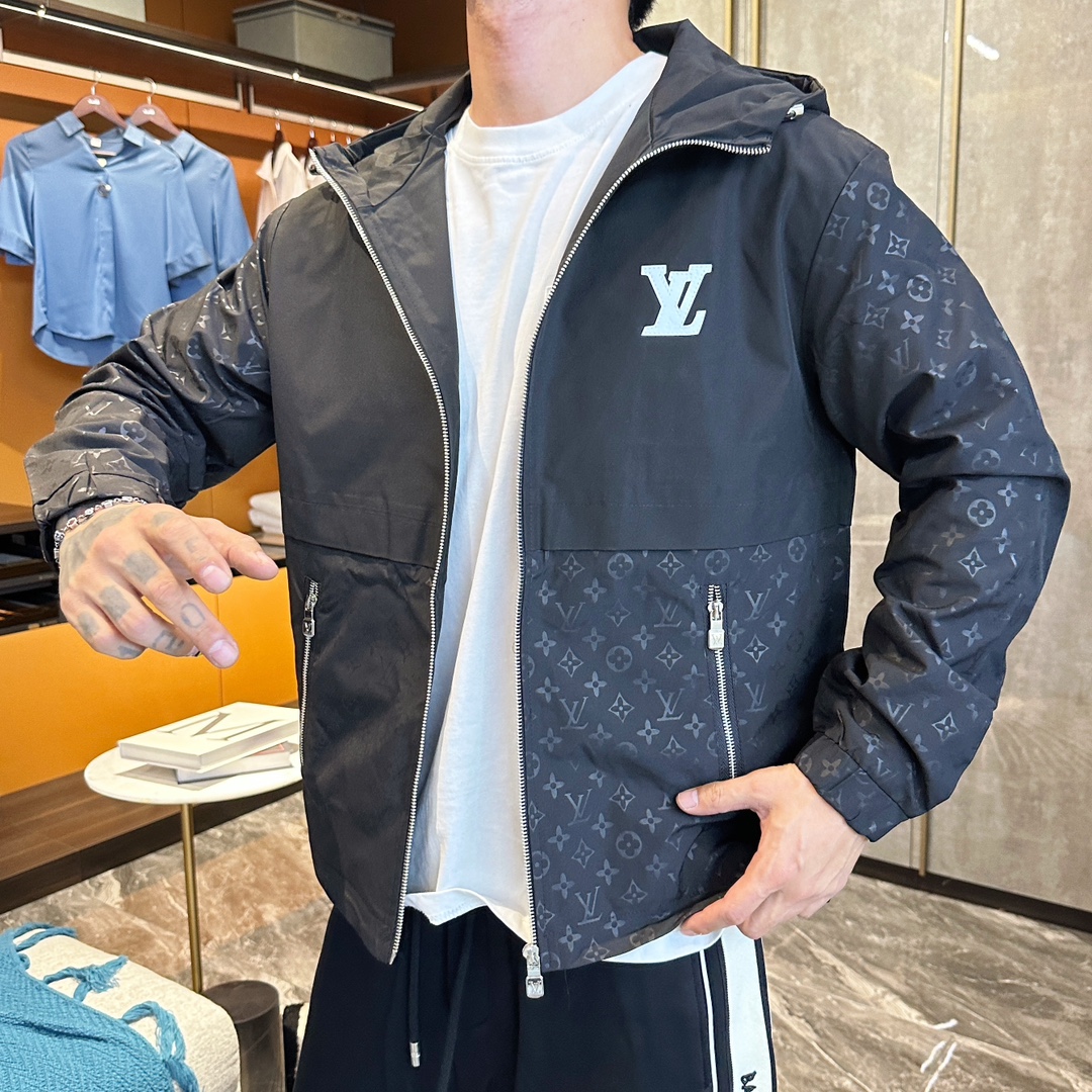 Louis Vuitton 2025 Men's Monogram Jacket, Italian Fabric, Designer Hardware