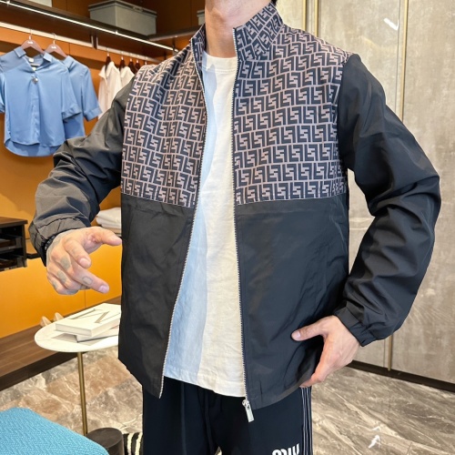Fendi Men's Logo Print Lightweight Jacket - Stylish and Comfortable 1 Fendi Men's Logo Print Lightweight Jacket - Stylish and Comfortable