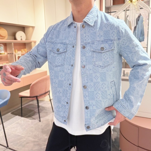 Louis Vuitton Denim Jacket with Embroidered Monogram, Light Blue Wash 1 Louis Vuitton Denim Jacket with Embroidered Monogram, Light Blue Wash