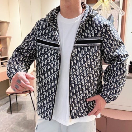 Dior 2025 Men's Hooded Jacket, Italian Fabric, Designer Logo, M-3XL 1 Dior 2025 Men's Hooded Jacket, Italian Fabric, Designer Logo, M-3XL