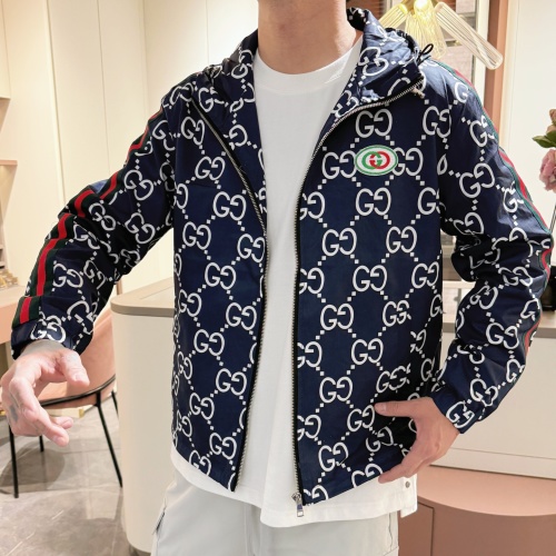 Gucci Monogram Jacket, Italian Fabric, Designer Logo, Luxury Outerwear 1 Gucci Monogram Jacket, Italian Fabric, Designer Logo, Luxury Outerwear