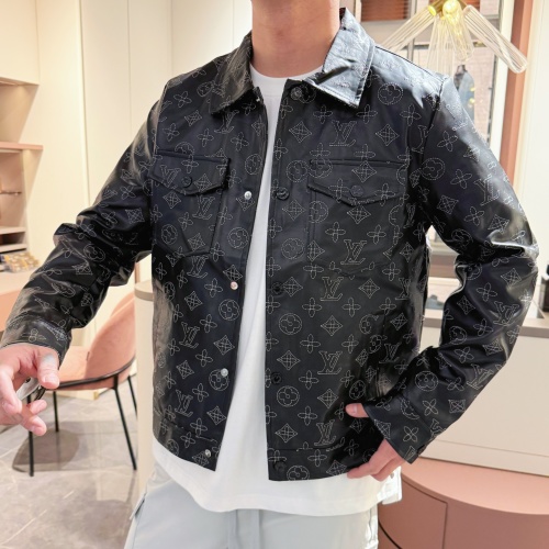 Louis Vuitton 2025 Fall/Winter Monogram Leather Jacket - Stylish & Warm 1 Louis Vuitton 2025 Fall/Winter Monogram Leather Jacket - Stylish & Warm