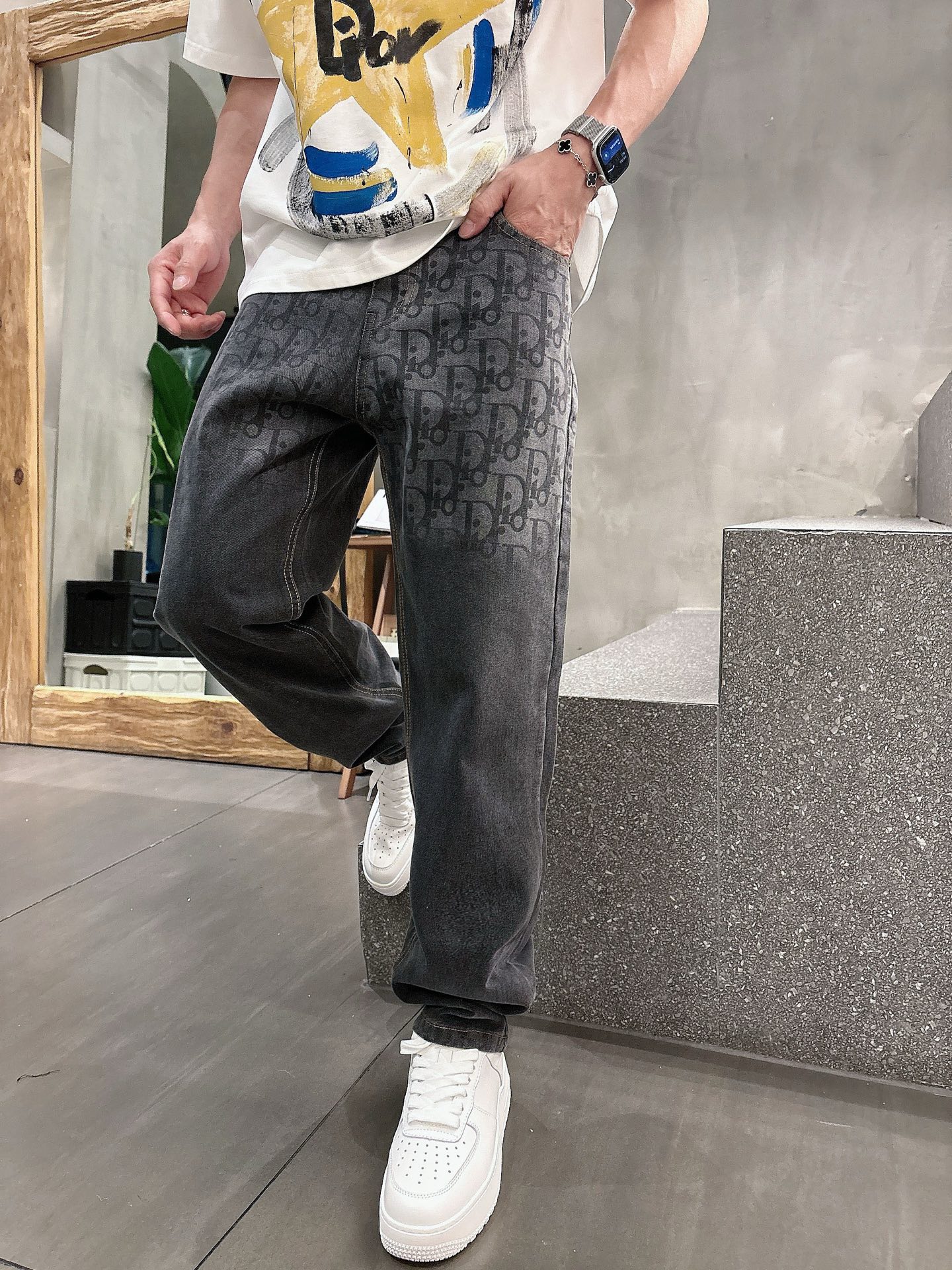 “2025 New Original Jeans: Classic Logo Design, Customized Cowboys, Code 30-36” - 图片 5