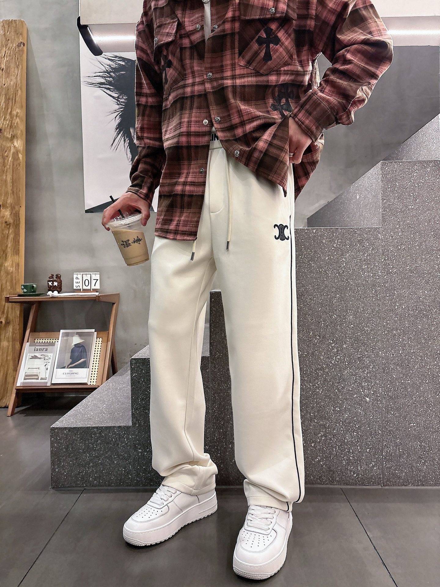 Celine Logo Print Casual Pants - Comfort & Style, Premium Quality 9 i1757496259013 6470 0 9