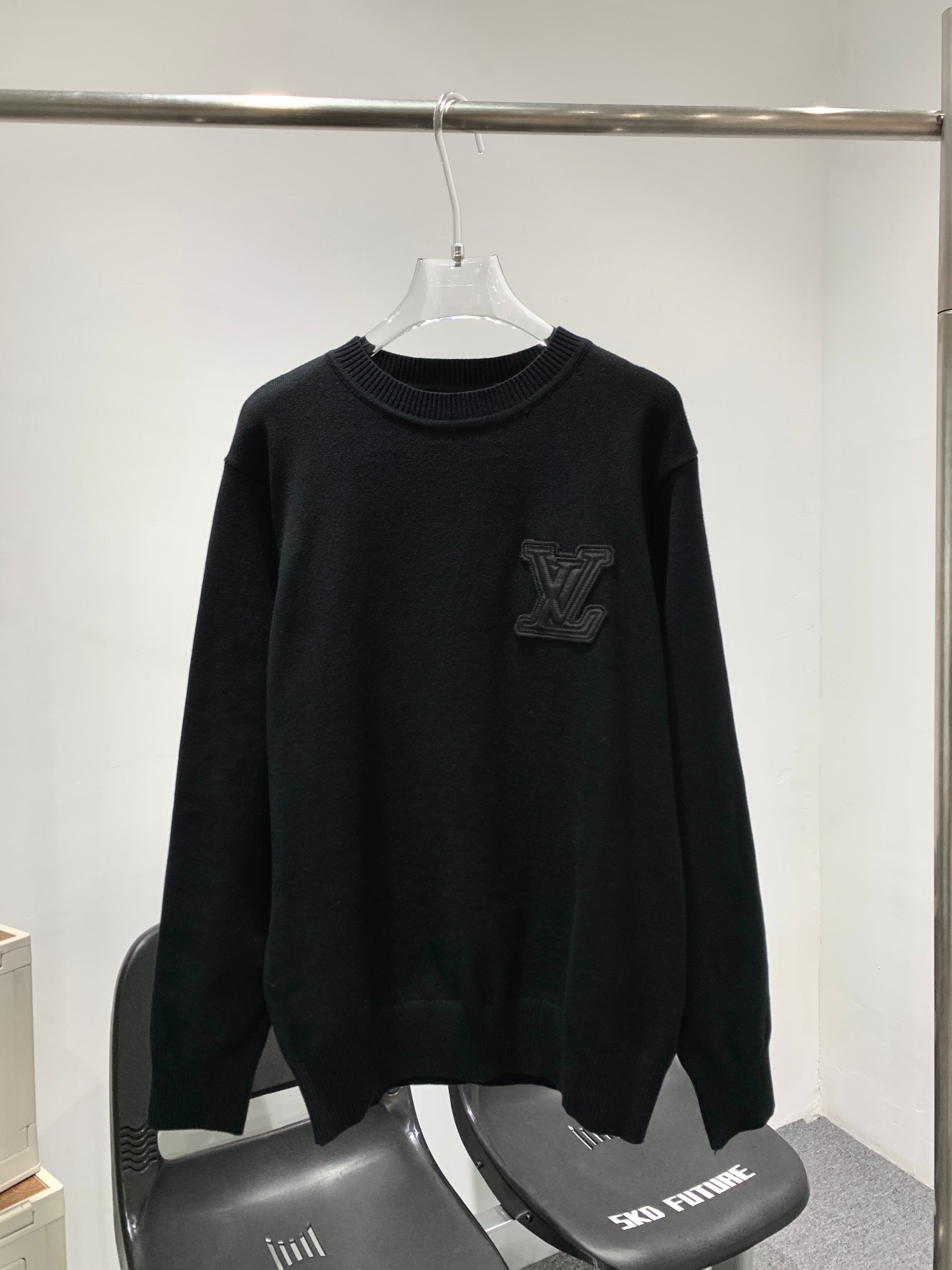 Louis Vuitton Clothing Sweatshirts Black Unisex Women Cotton Knitting Wool