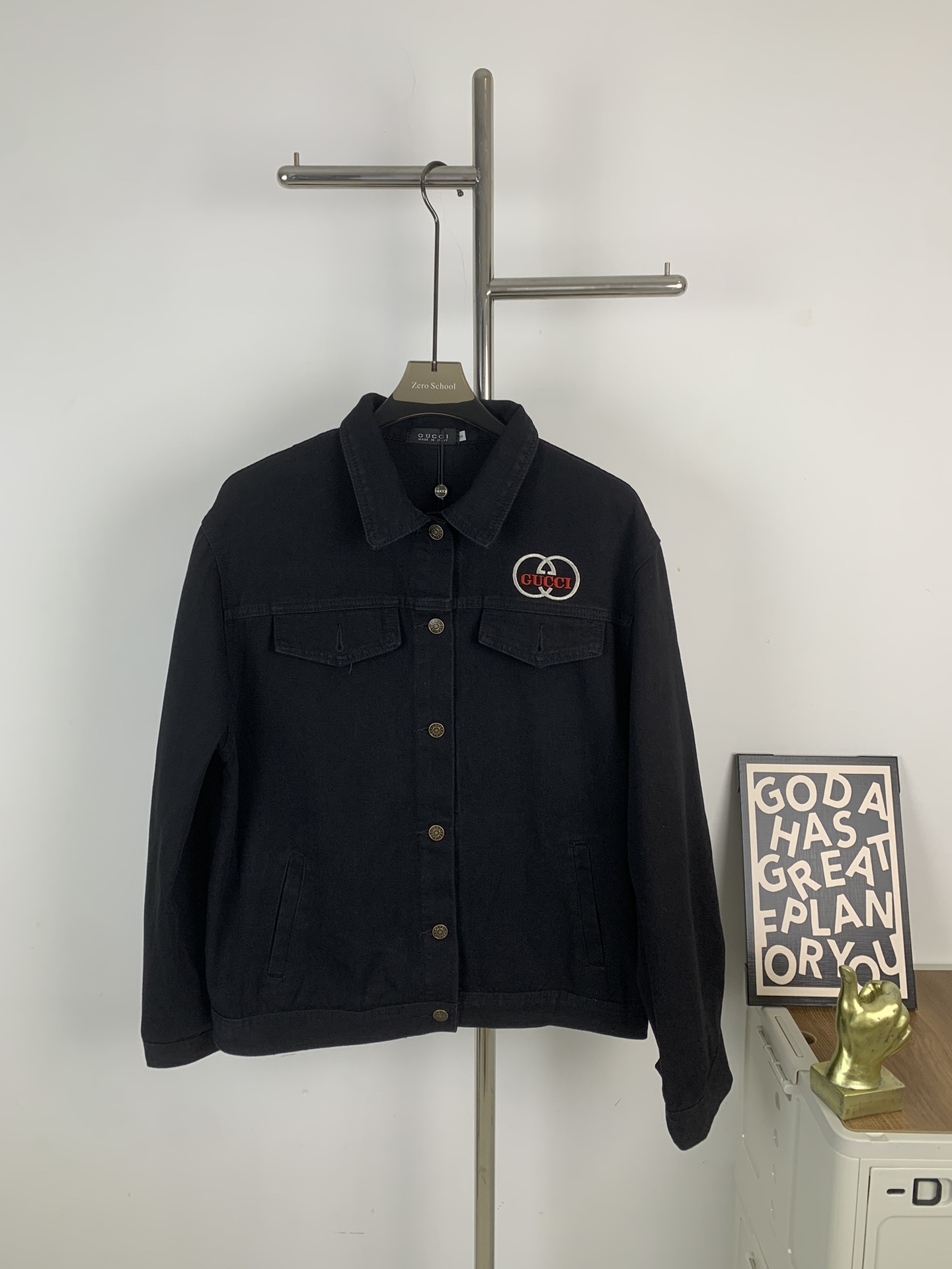 for sale cheap now
 Gucci Clothing Coats & Jackets Black Blue Embroidery Unisex Fall/Winter Collection Casual