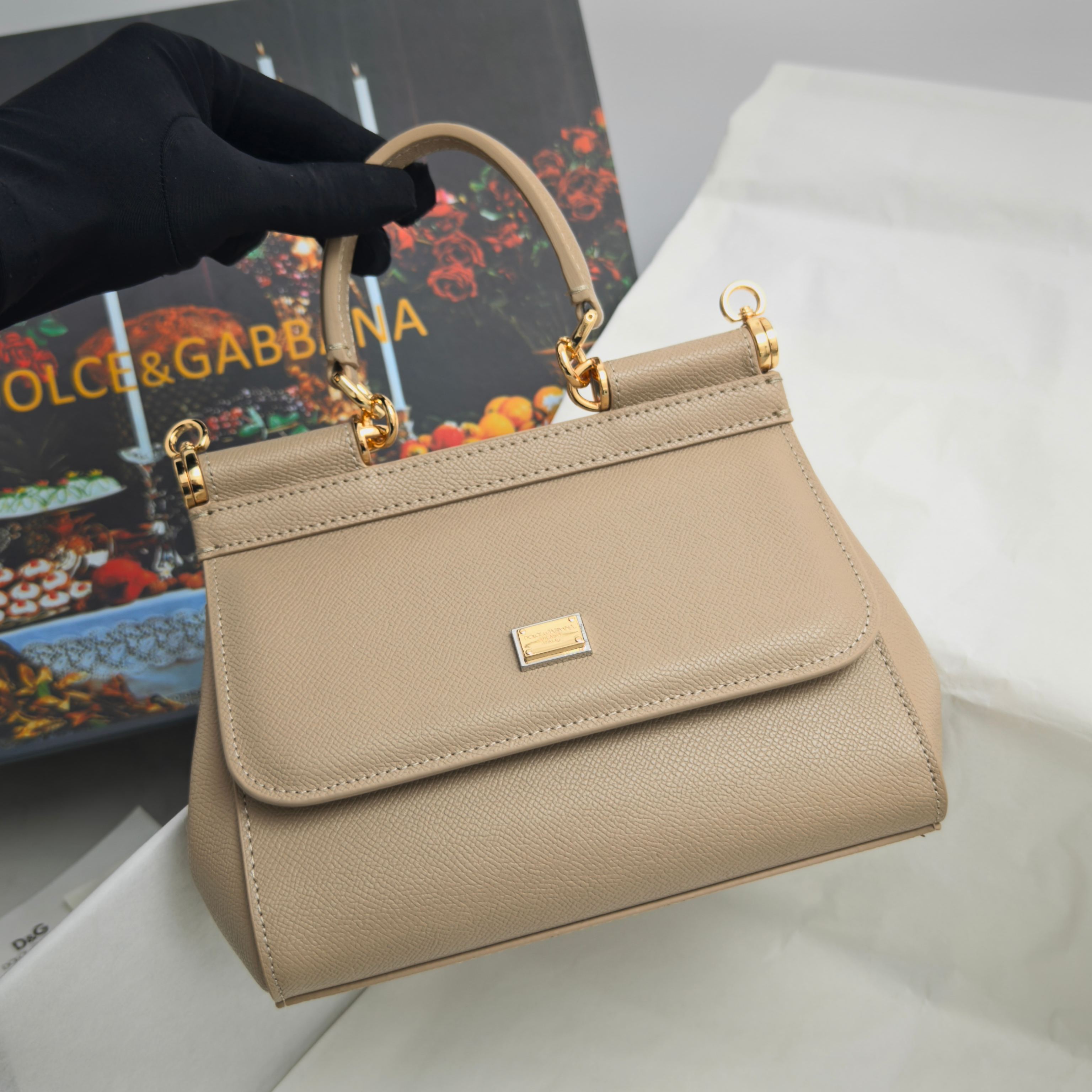 💄Dolce & Gabban杜嘉班纳 💋（🔍6591#手掌纹）颜色正㊣版型！经典款手提斜挎包系，时尚界