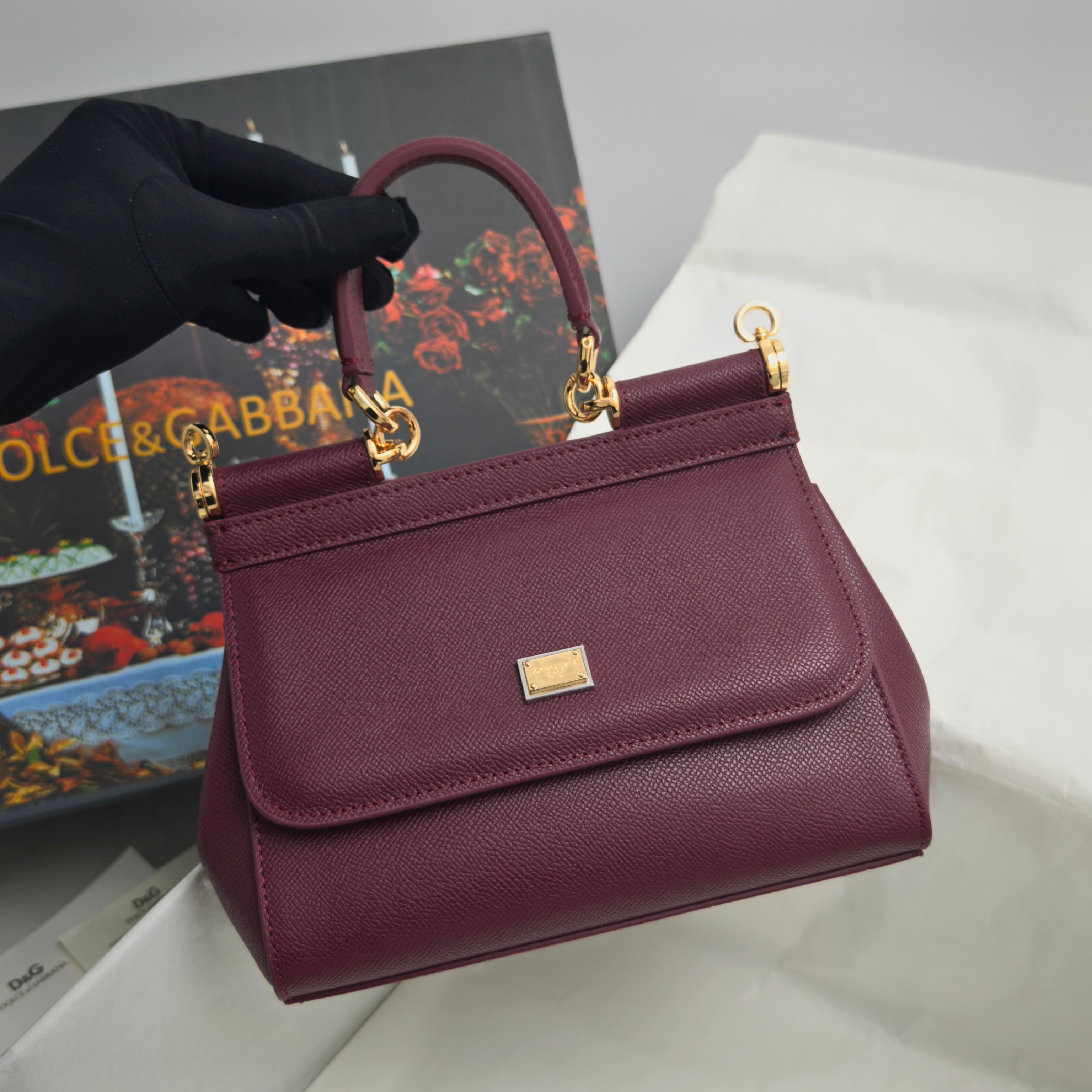 💄Dolce & Gabban杜嘉班纳 💋（🔍6591#手掌纹）颜色正㊣版型！经典款手提斜挎包系，时尚界
