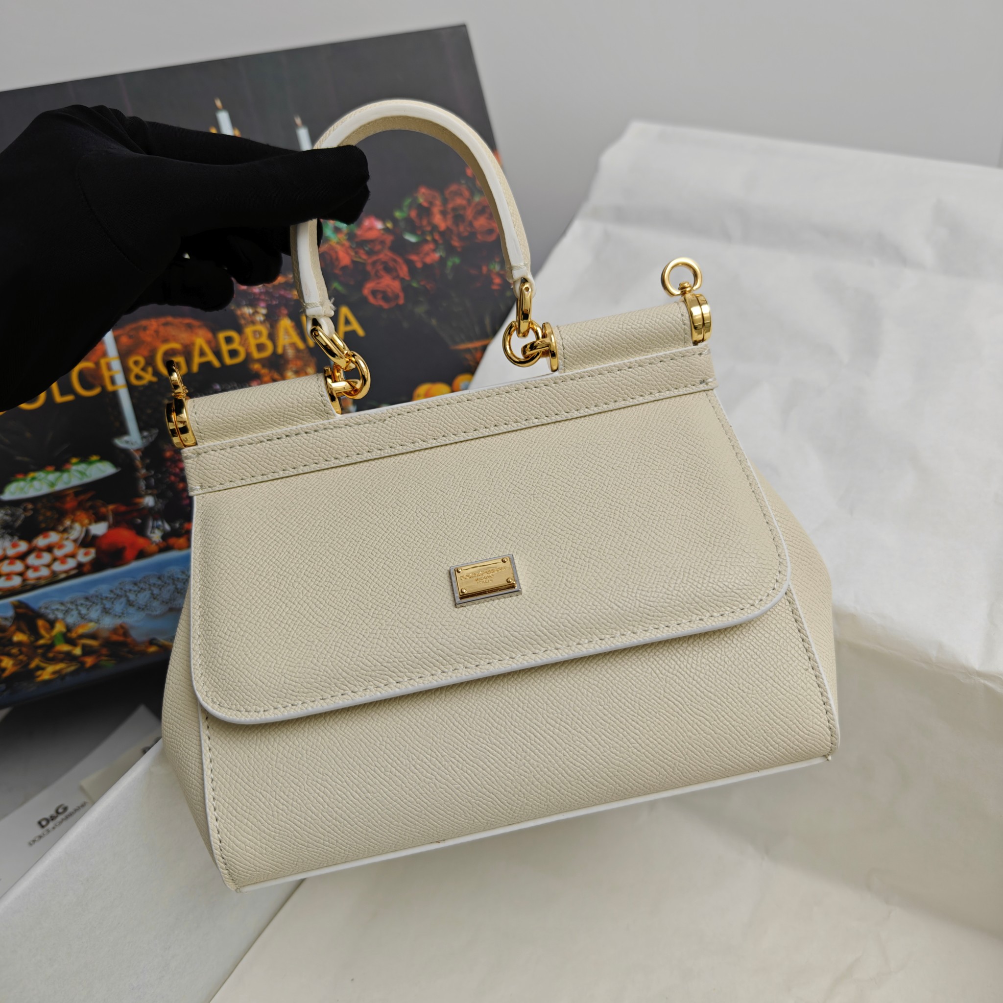 💄Dolce & Gabban杜嘉班纳 💋（🔍6591#手掌纹）颜色正㊣版型！经典款手提斜挎包系，时尚界