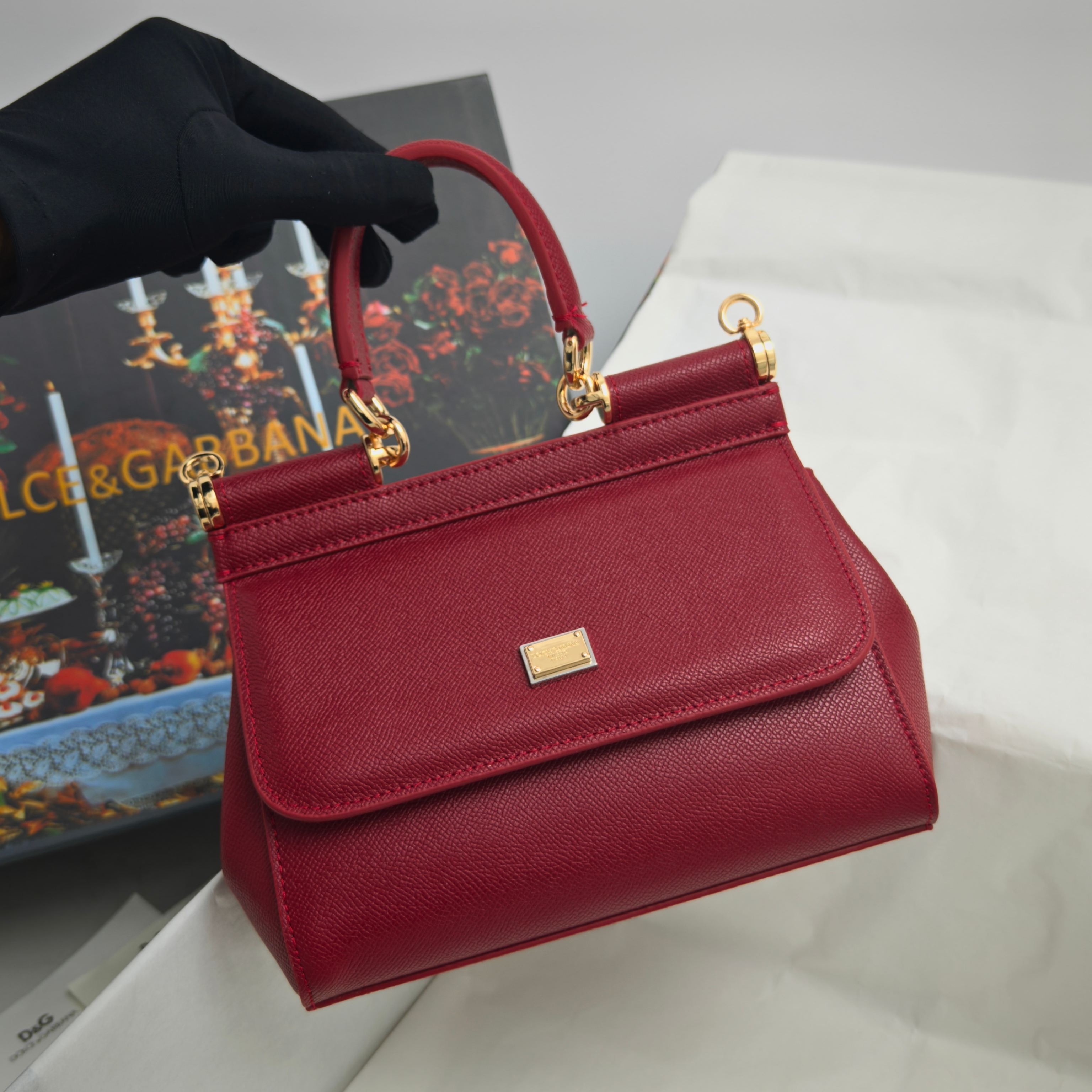 💄Dolce & Gabban杜嘉班纳 💋（🔍6591#手掌纹）颜色正㊣版型！经典款手提斜挎包系，时尚界
