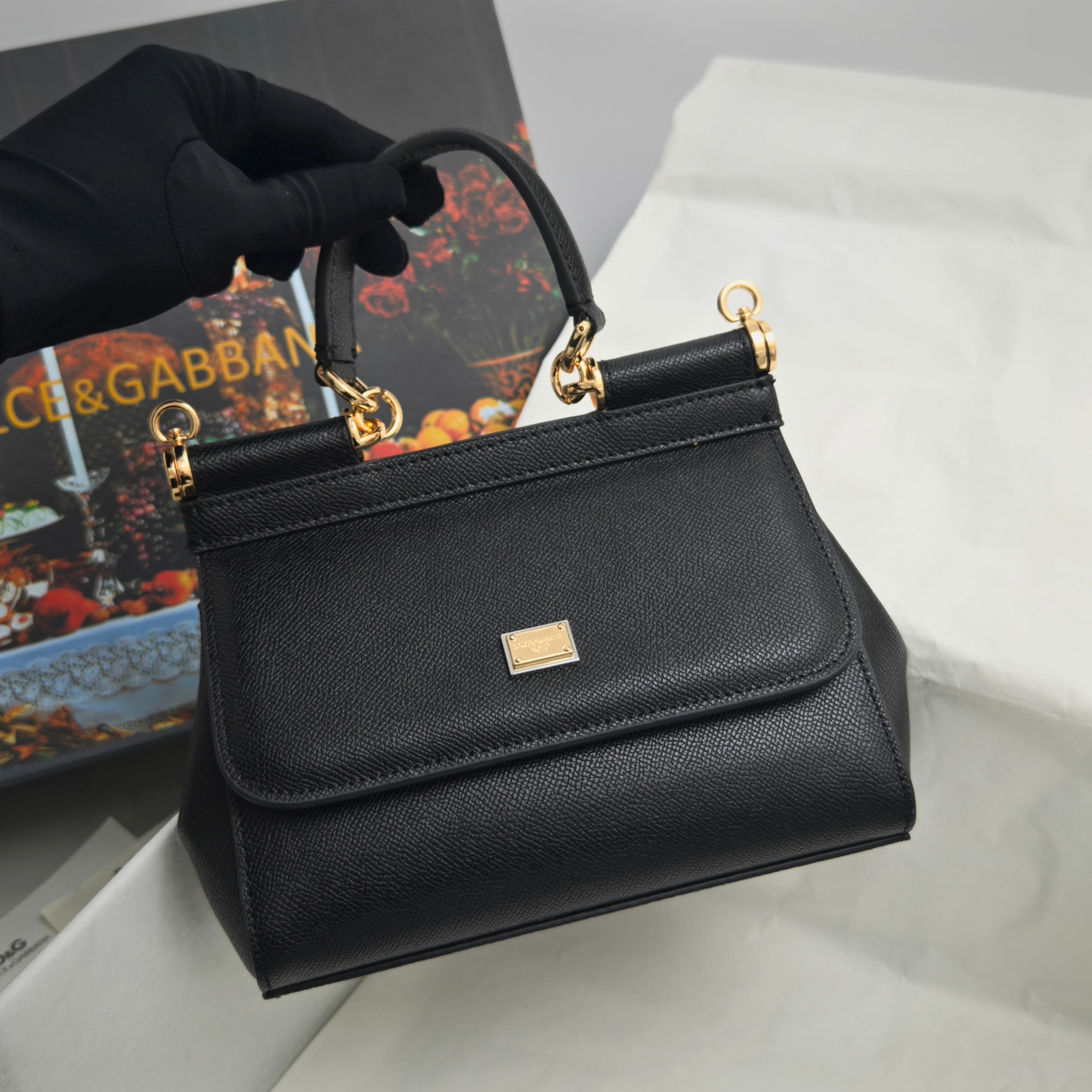 💄Dolce & Gabban杜嘉班纳 💋（🔍6591#手掌纹）颜色正㊣版型！经典款手提斜挎包系，时尚界