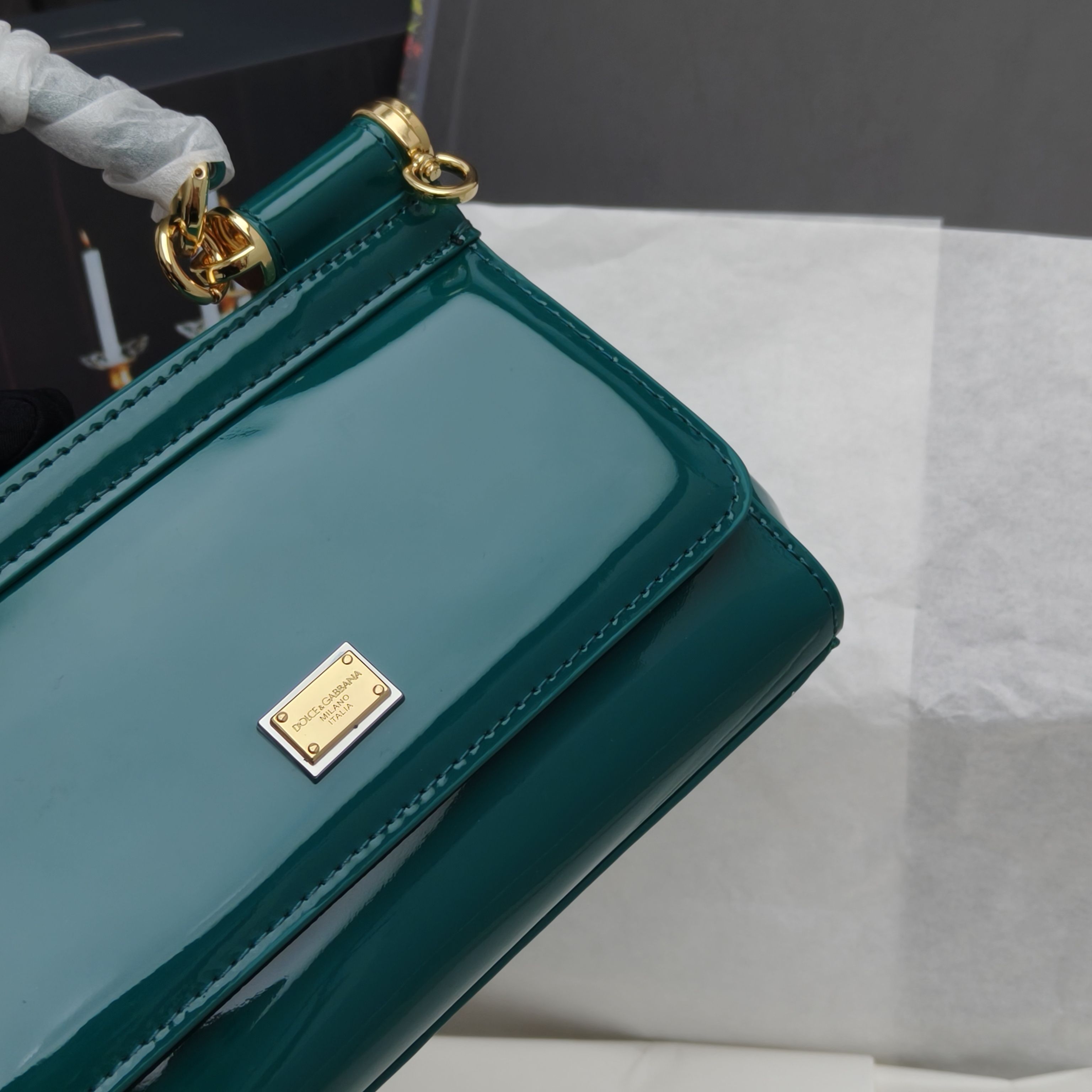 🔥Dolce & Gabban杜嘉班纳 💋（🔍手漆皮）颜色正㊣版型！经典款手提斜挎包系列 时尚界另一款铂
