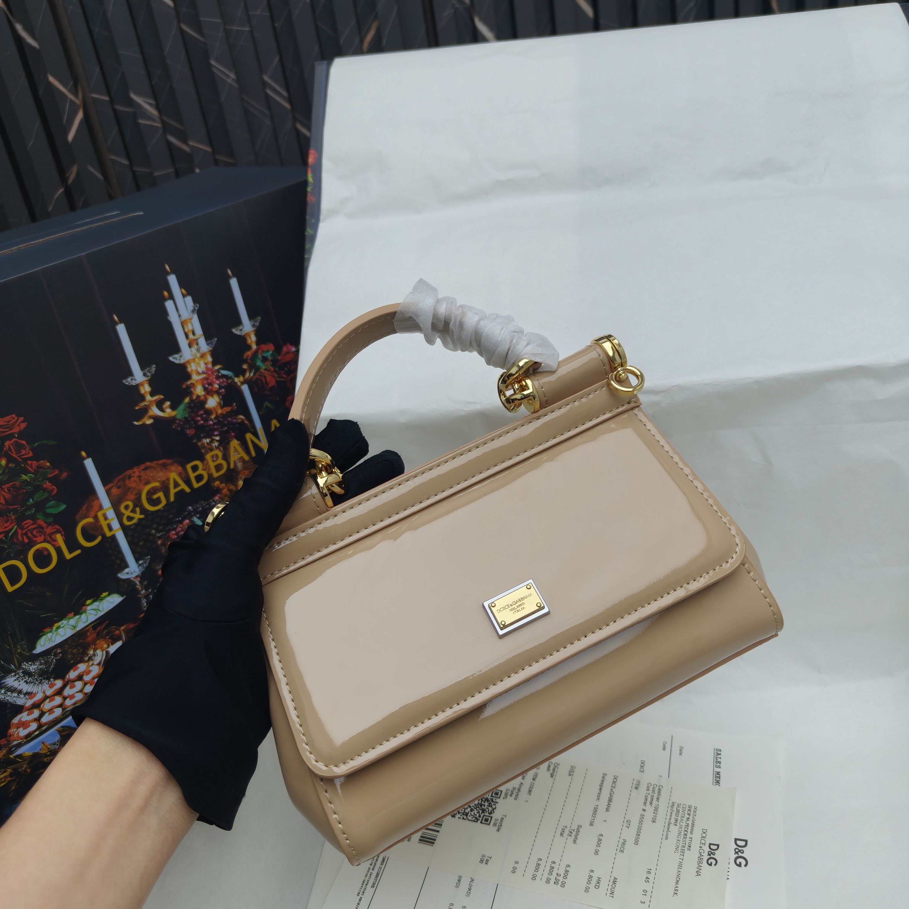 🔥Dolce & Gabban杜嘉班纳 💋（🔍手漆皮）颜色正㊣版型！经典款手提斜挎包系列 时尚界另一款铂