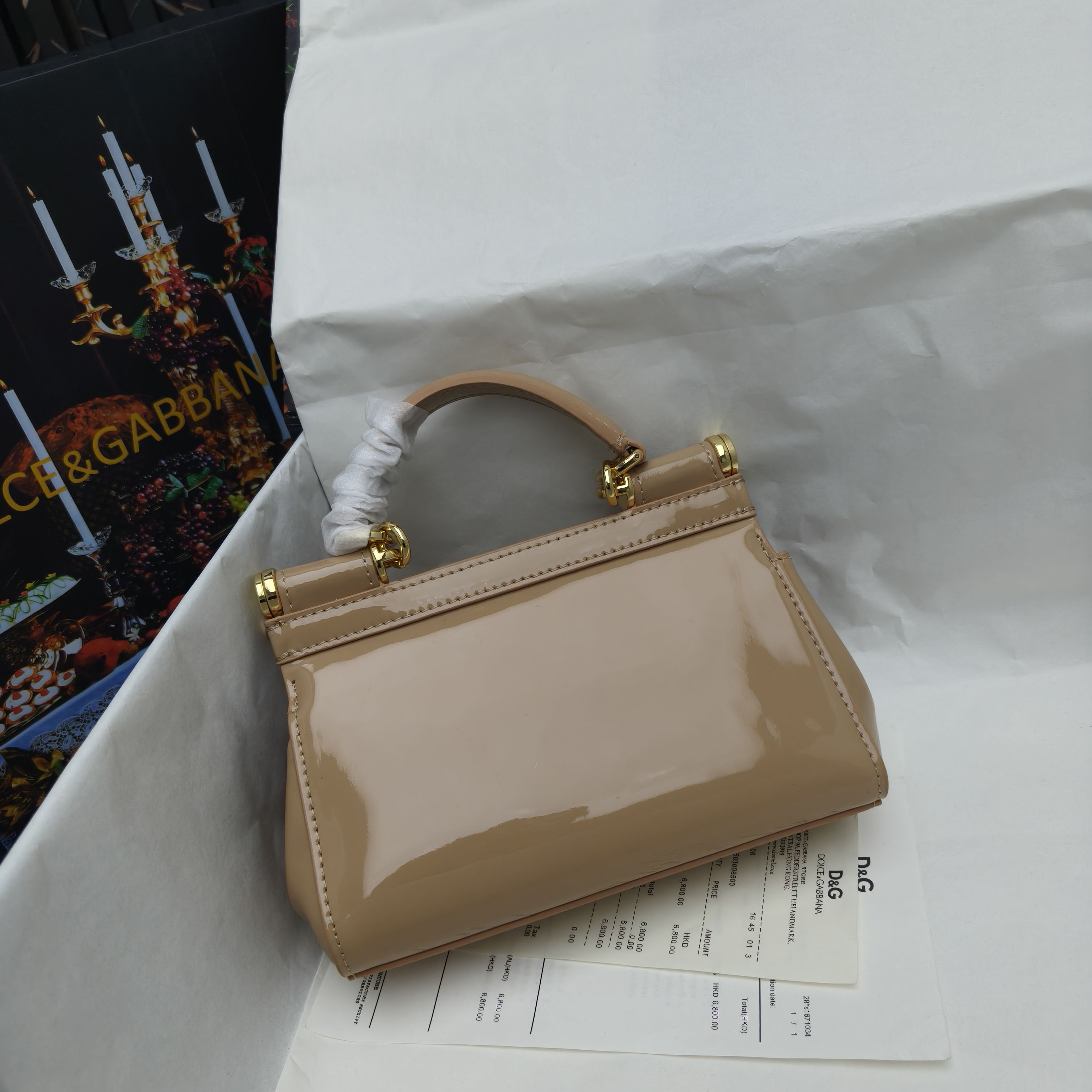 🔥Dolce & Gabban杜嘉班纳 💋（🔍手漆皮）颜色正㊣版型！经典款手提斜挎包系列 时尚界另一款铂