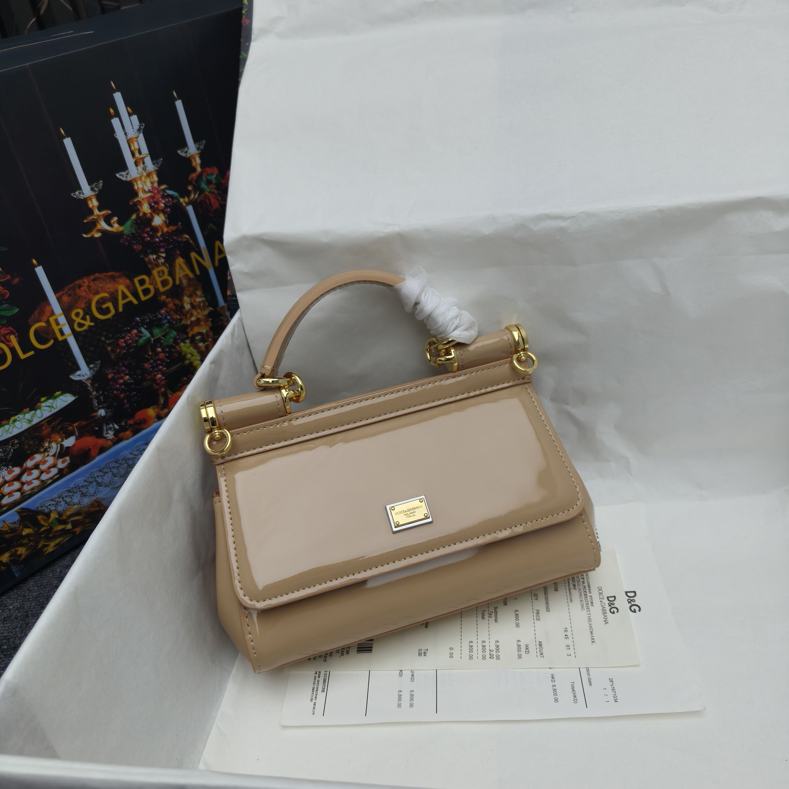 🔥Dolce & Gabban杜嘉班纳 💋（🔍手漆皮）颜色正㊣版型！经典款手提斜挎包系列 时尚界另一款铂