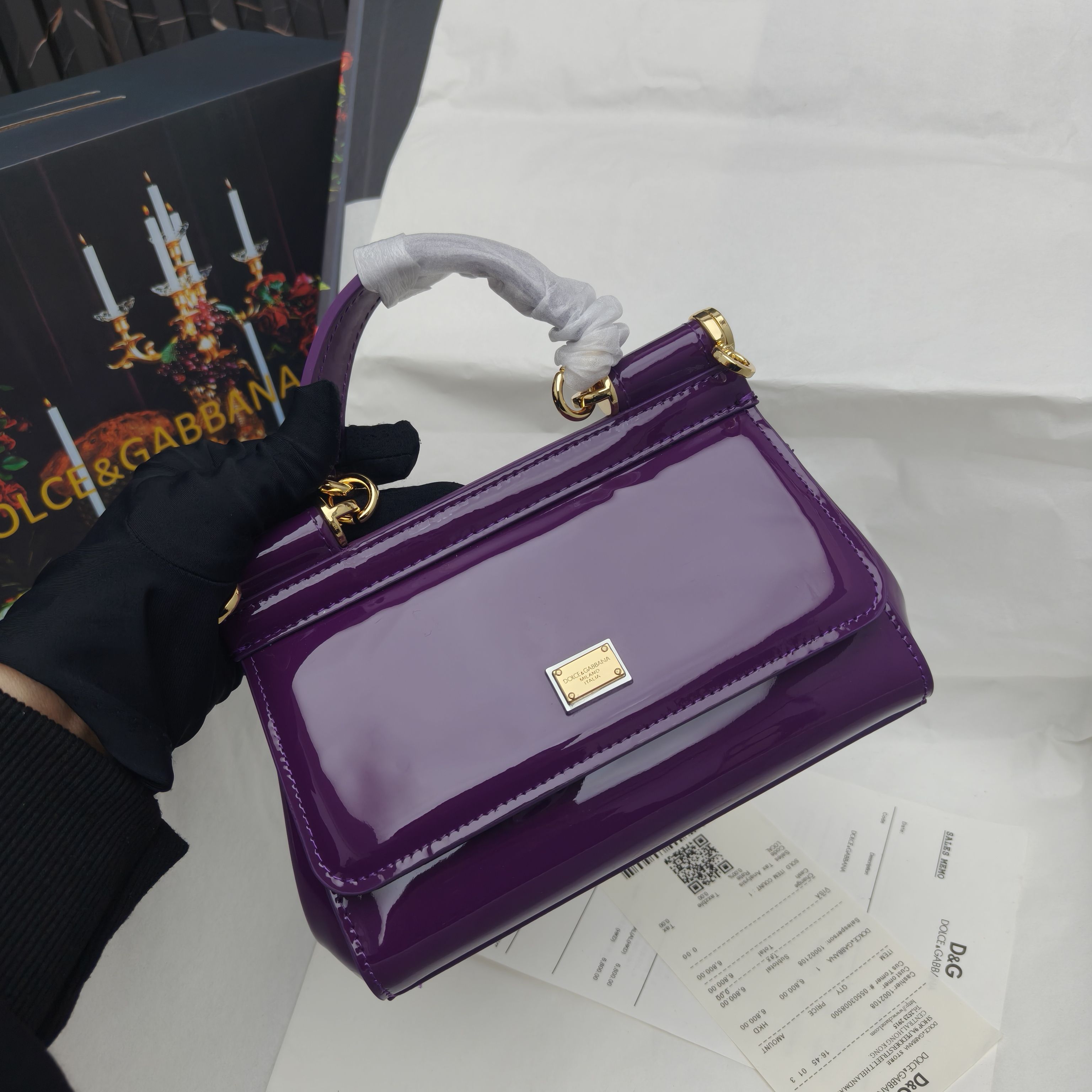 🔥Dolce & Gabban杜嘉班纳 💋（🔍手漆皮）颜色正㊣版型！经典款手提斜挎包系列 时尚界另一款铂