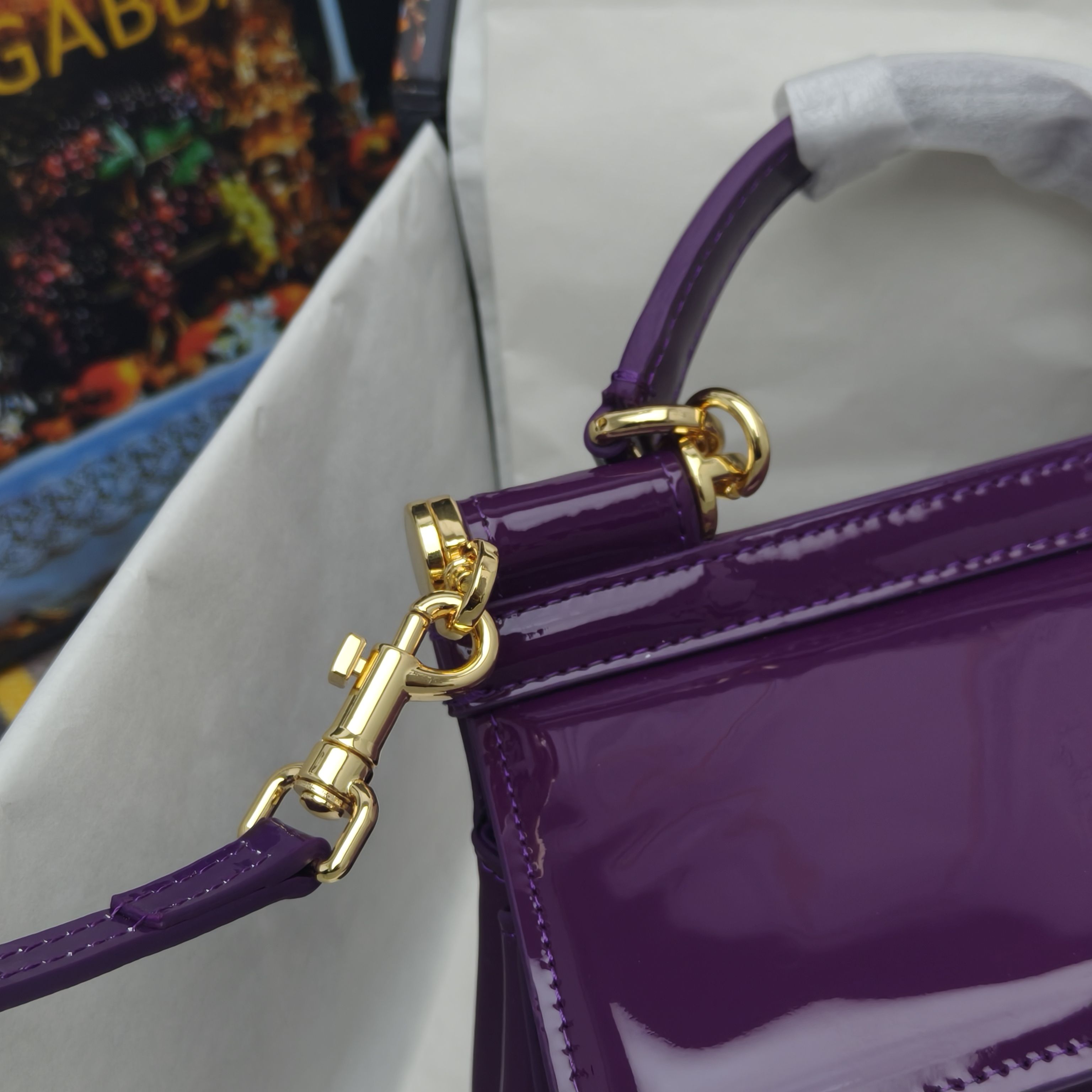 🔥Dolce & Gabban杜嘉班纳 💋（🔍手漆皮）颜色正㊣版型！经典款手提斜挎包系列 时尚界另一款铂