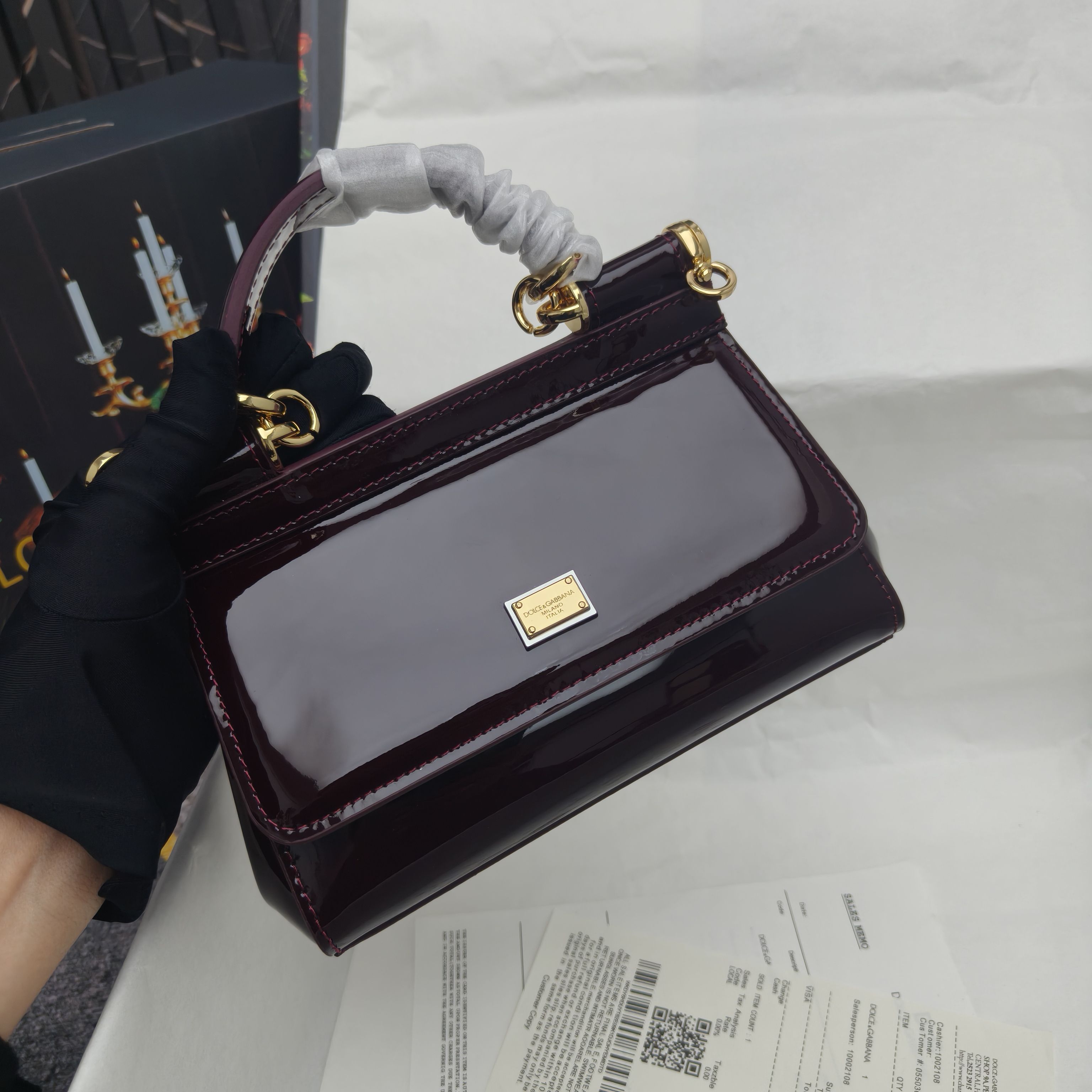 🔥Dolce & Gabban杜嘉班纳 💋（🔍手漆皮）颜色正㊣版型！经典款手提斜挎包系列 时尚界另一款铂