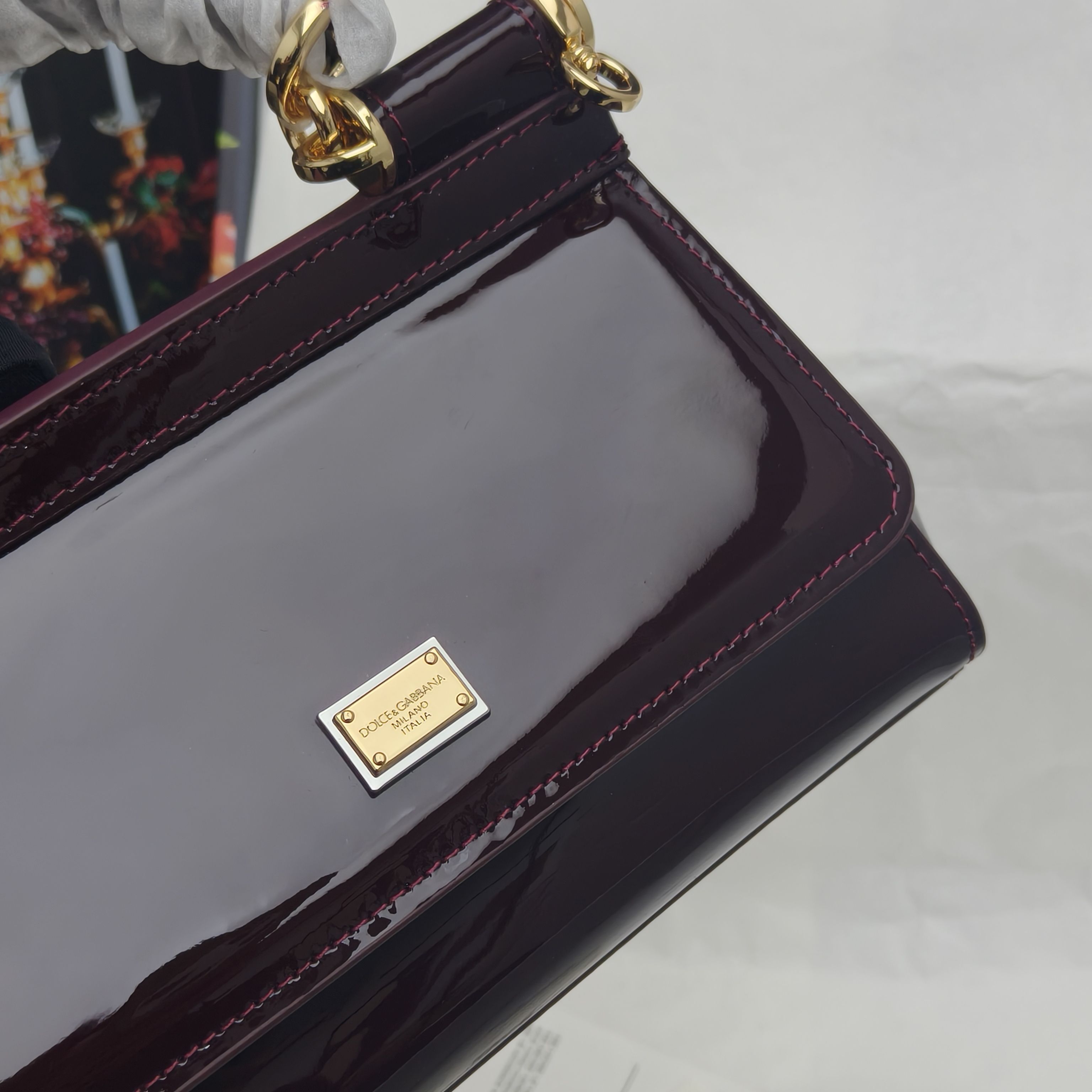 🔥Dolce & Gabban杜嘉班纳 💋（🔍手漆皮）颜色正㊣版型！经典款手提斜挎包系列 时尚界另一款铂
