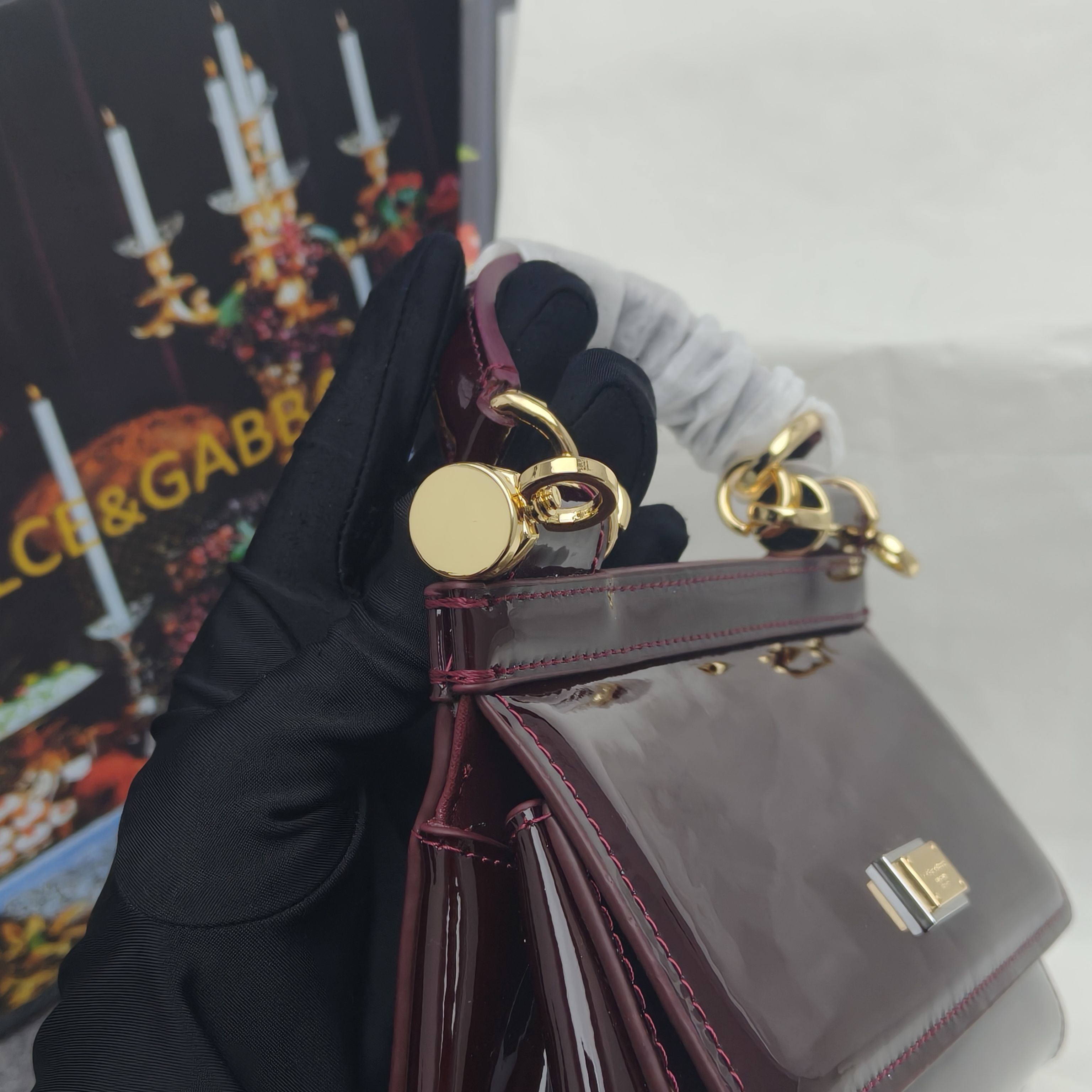 🔥Dolce & Gabban杜嘉班纳 💋（🔍手漆皮）颜色正㊣版型！经典款手提斜挎包系列 时尚界另一款铂