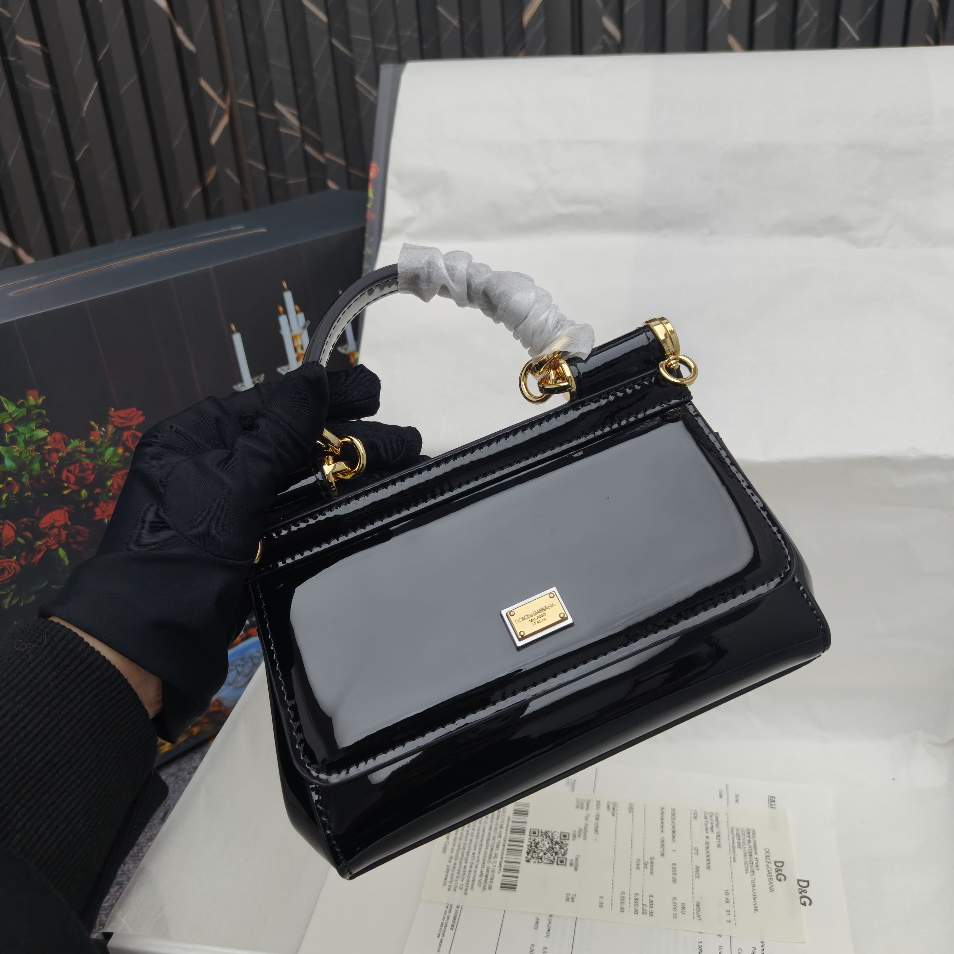 🔥Dolce & Gabban杜嘉班纳 💋（🔍手漆皮）颜色正㊣版型！经典款手提斜挎包系列 时尚界另一款铂