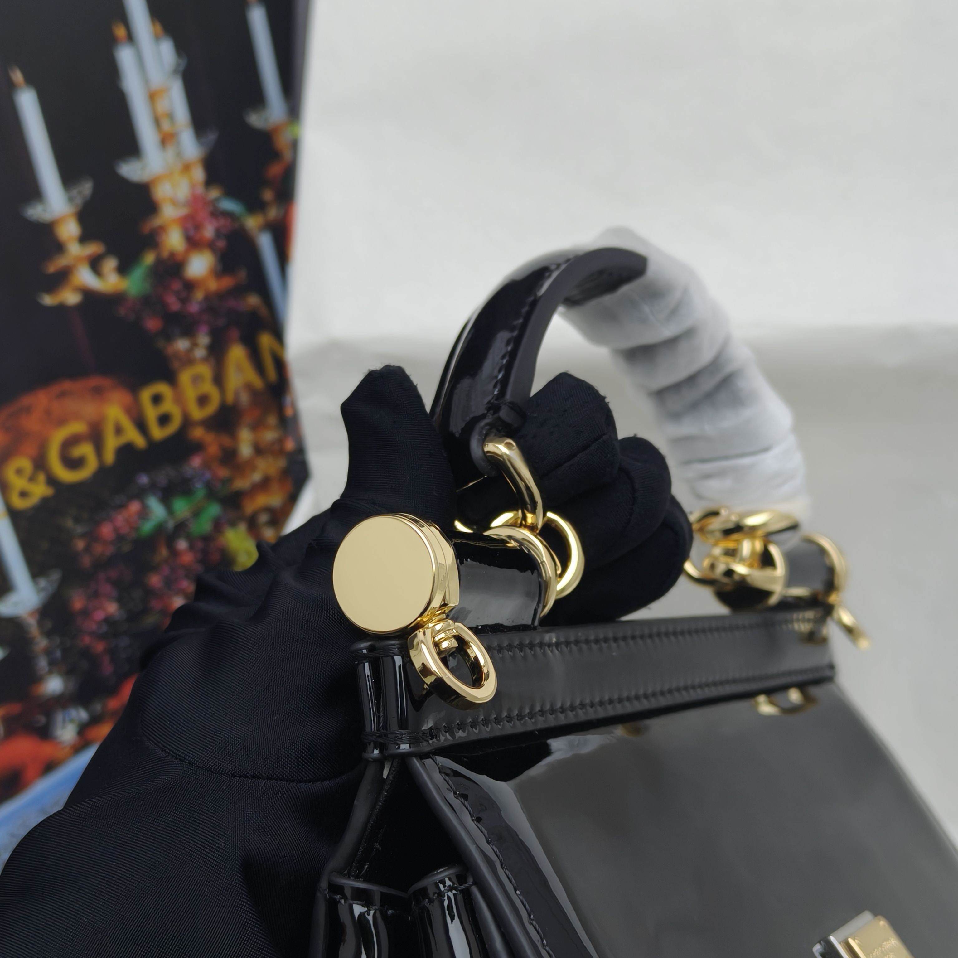 🔥Dolce & Gabban杜嘉班纳 💋（🔍手漆皮）颜色正㊣版型！经典款手提斜挎包系列 时尚界另一款铂