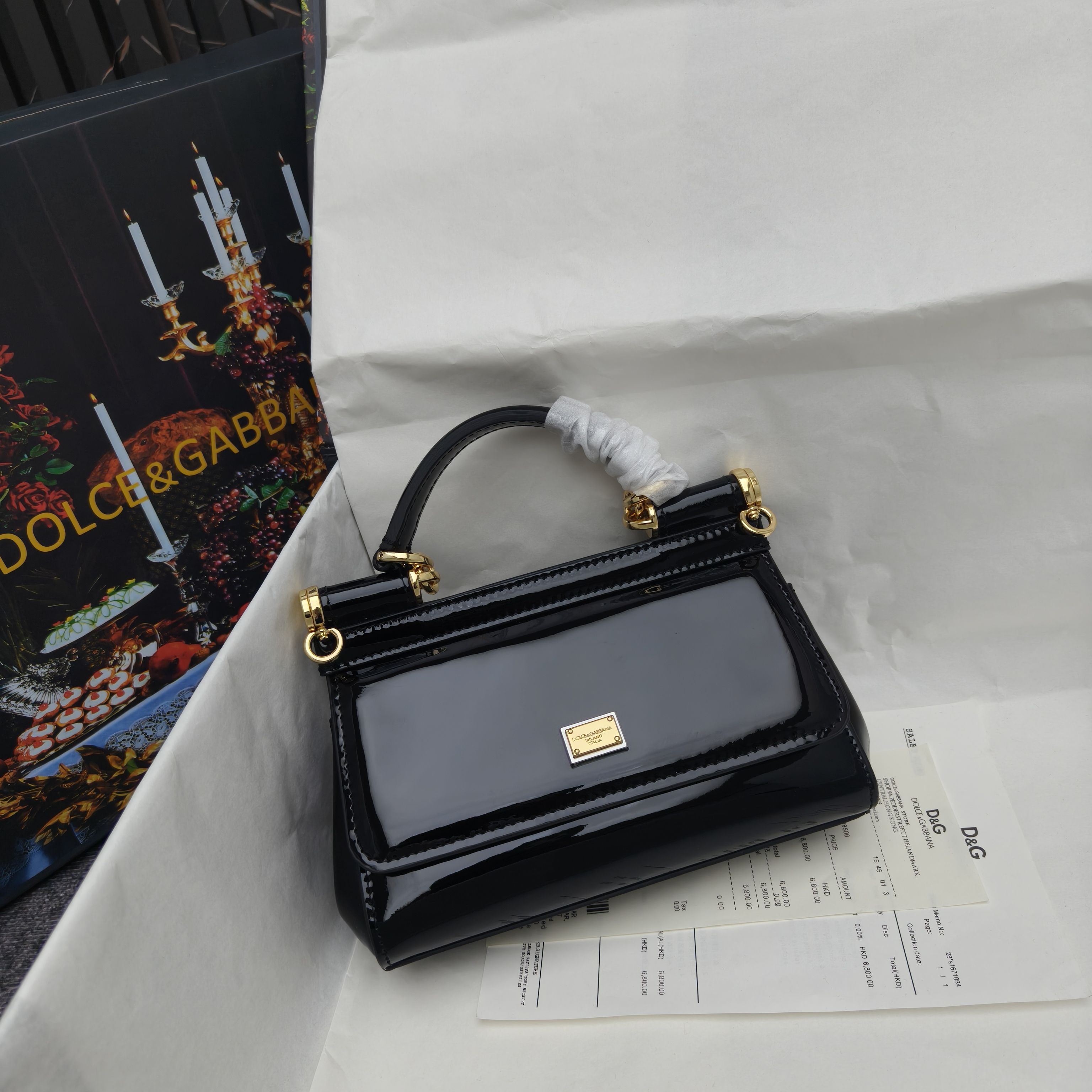 🔥Dolce & Gabban杜嘉班纳 💋（🔍手漆皮）颜色正㊣版型！经典款手提斜挎包系列 时尚界另一款铂