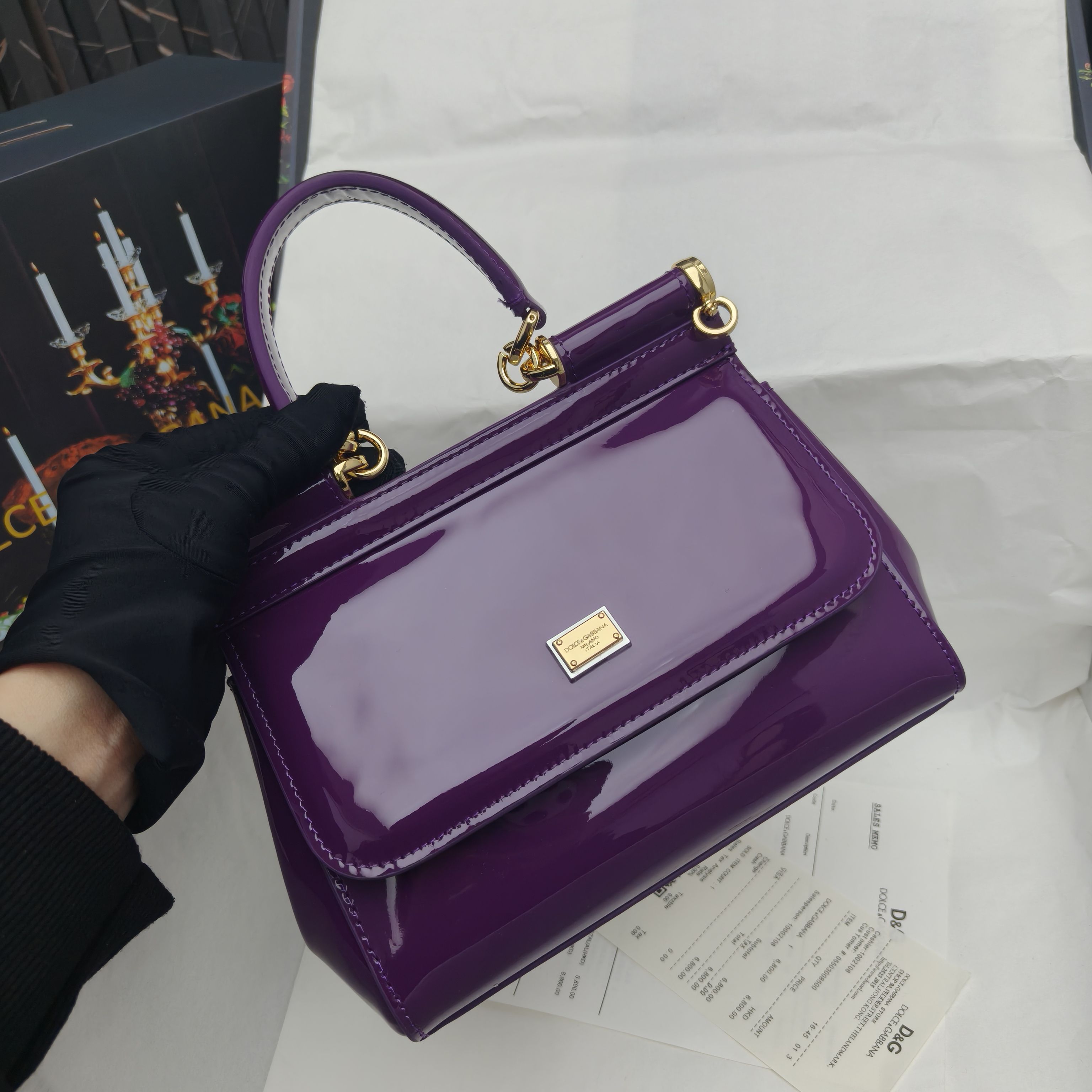 🔥Dolce & Gabban杜嘉班纳 💋（🔍手漆皮）颜色正㊣版型！经典款手提斜挎包系列 时尚界另一款铂